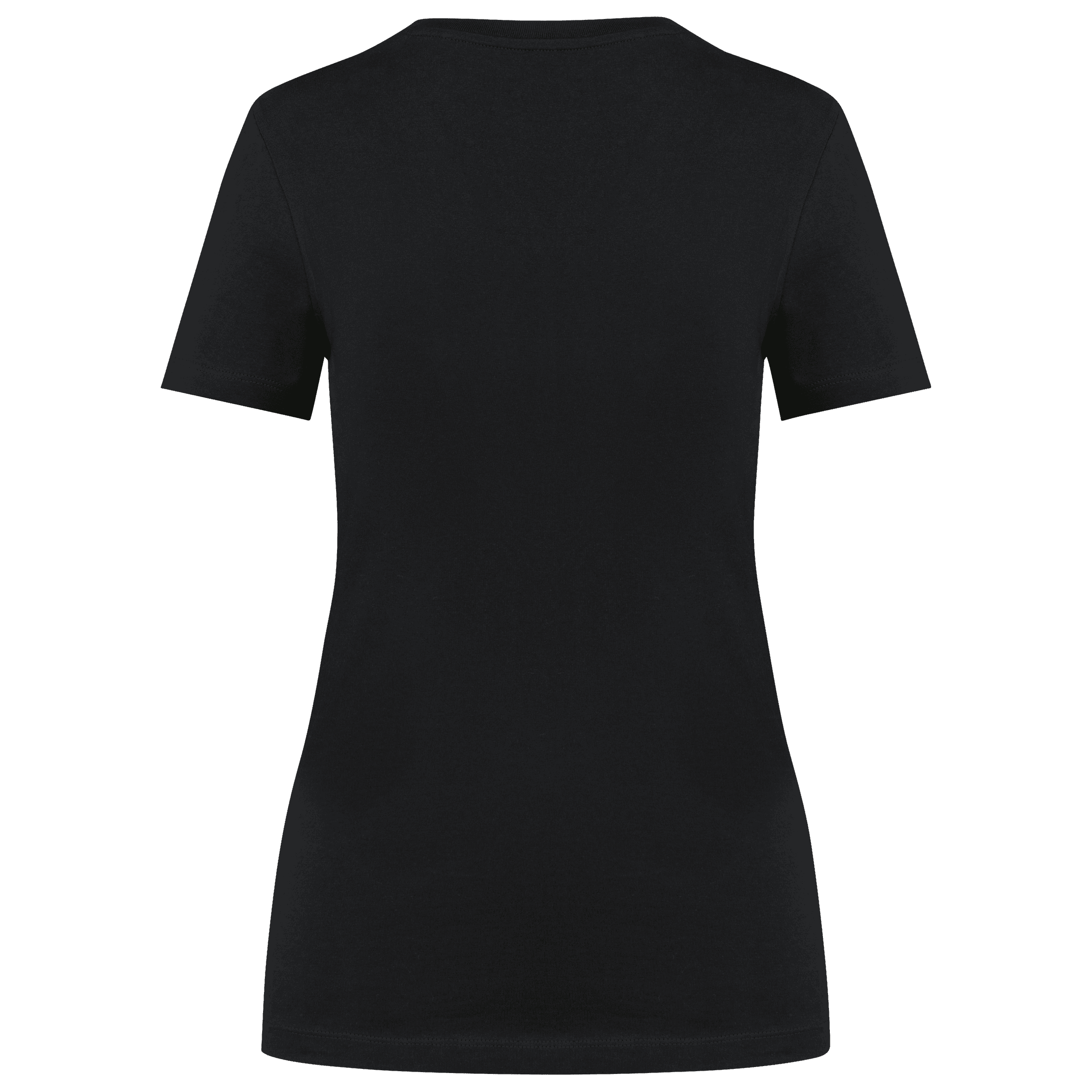 T-shirt Supima® col V manches courtes femme — coloris Black (Noir)