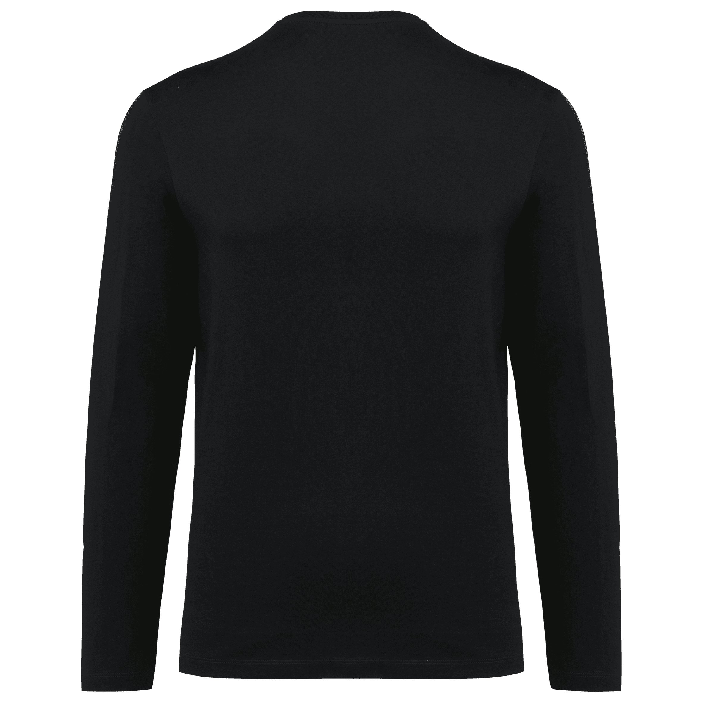 T-shirt Supima® col V manches longues homme — coloris Black (Noir)
