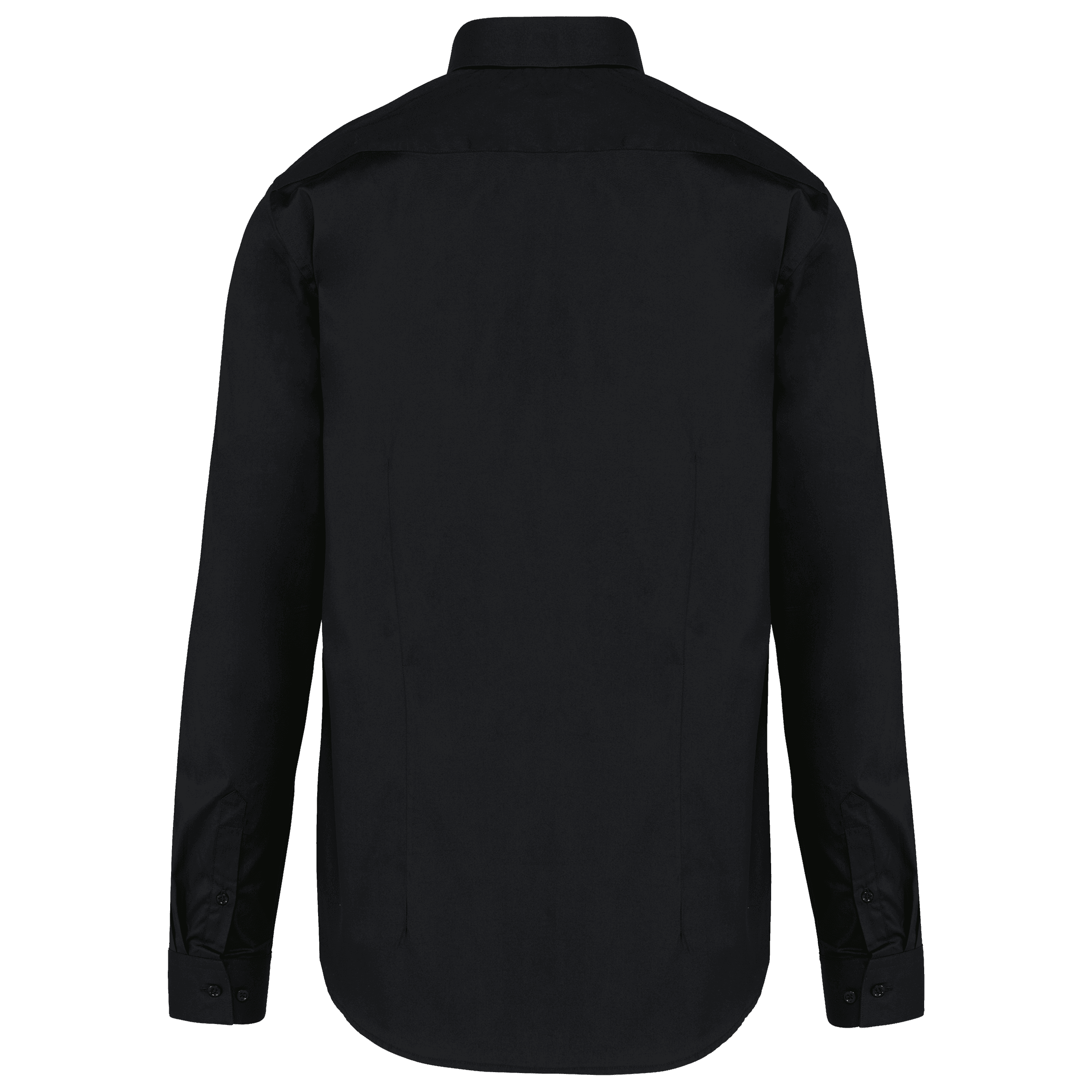 Chemise twill manches longues femme — coloris Black (Noir)