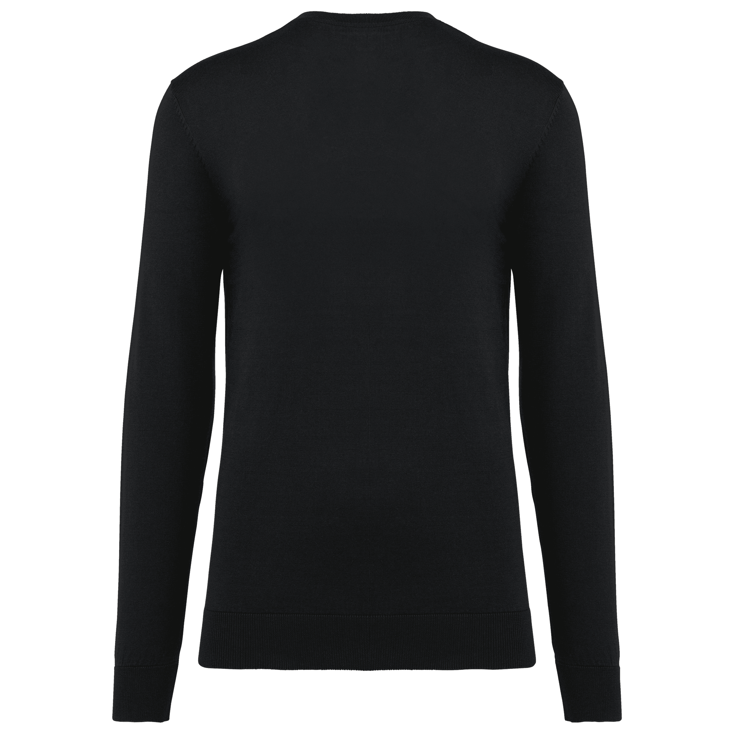 Pull Supima® col rond homme — coloris Black (Noir)