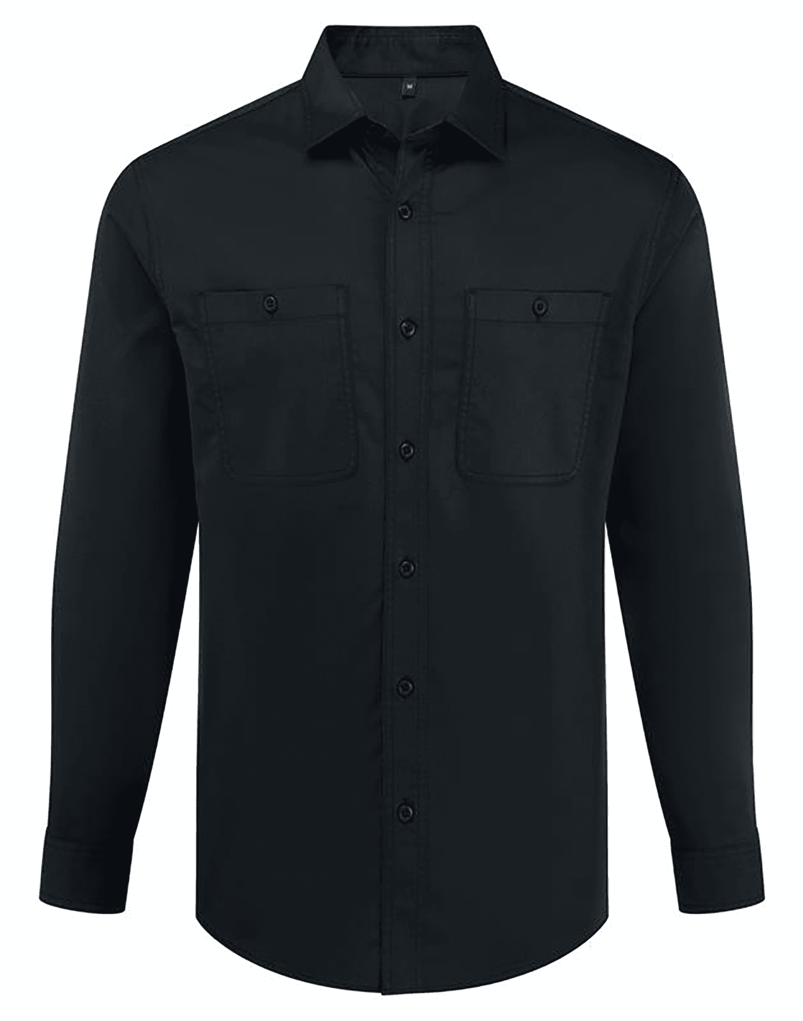 Chemise de service unisex — coloris Stay black (Noir)