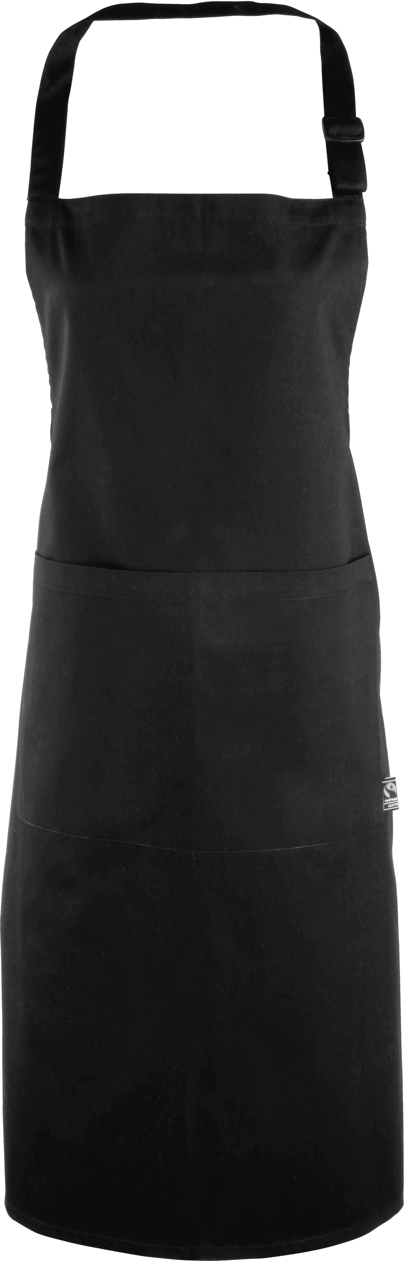 Tablier à bavette "Fairtrade" — coloris Black (Noir)
