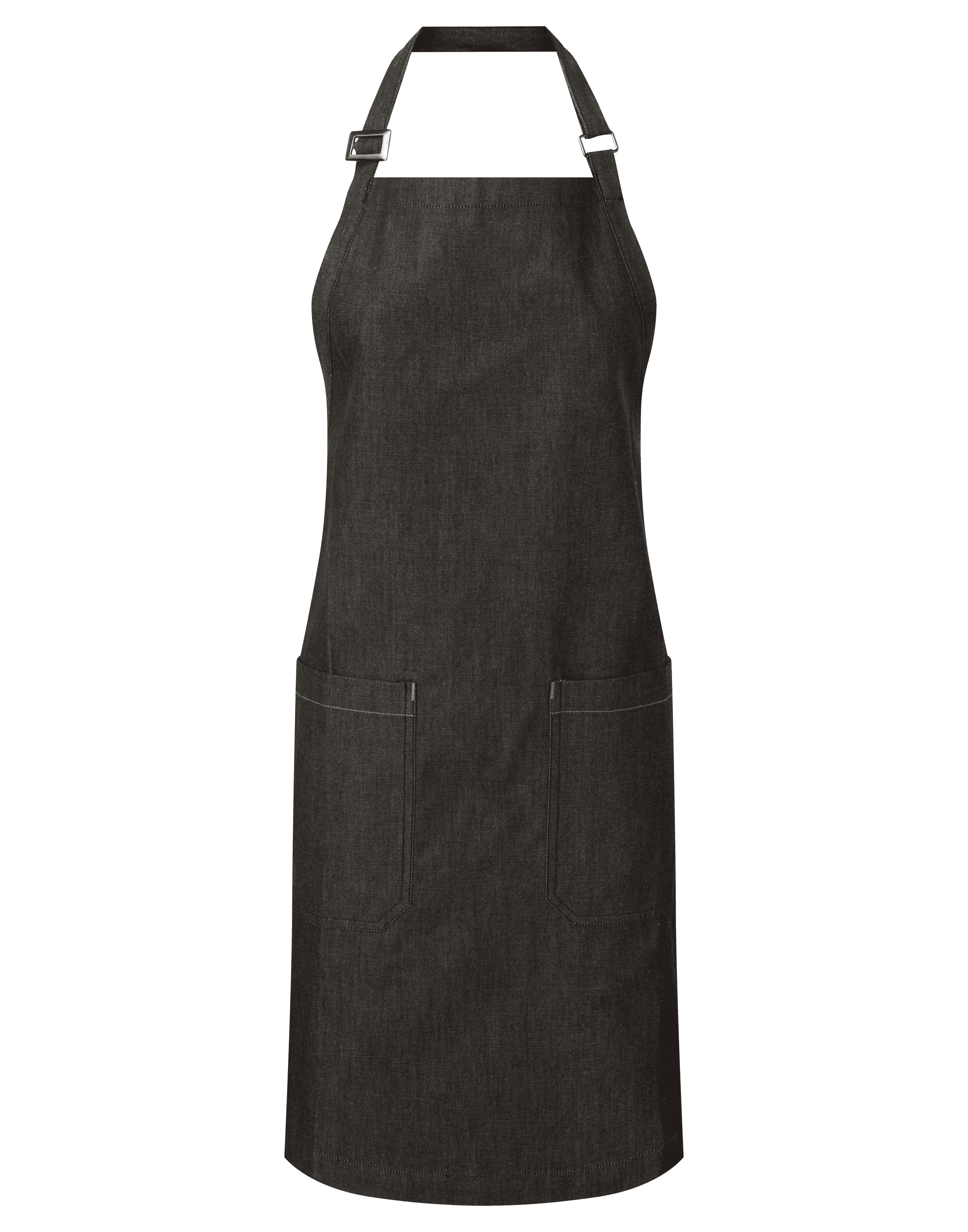 Tablier en denim biologique et commerce équitable — coloris Black Denim (Noir)