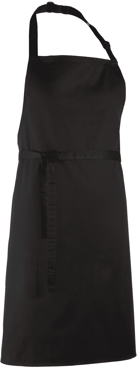 Tablier à bavette "Colours" — coloris Black (Noir)