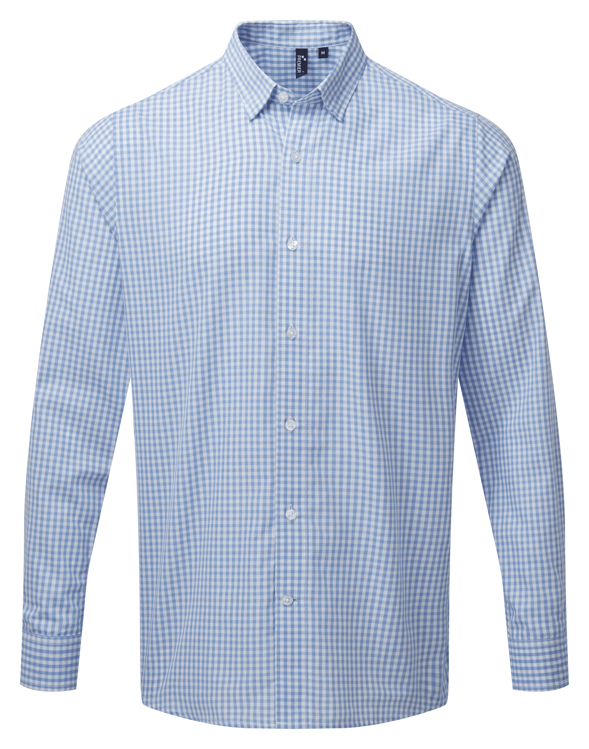 Chemise vichy gros carreaux — coloris Light Blue / White (Bleu)