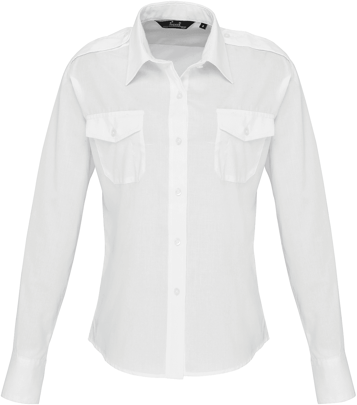 Chemise Femme manches longues Pilote — coloris White (Blanc)