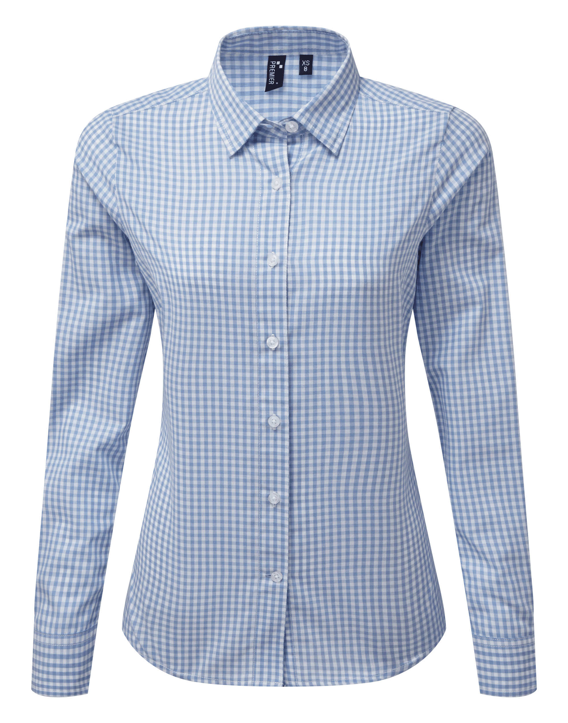 Chemise vichy gros carreaux — coloris Light Blue / White (Bleu)