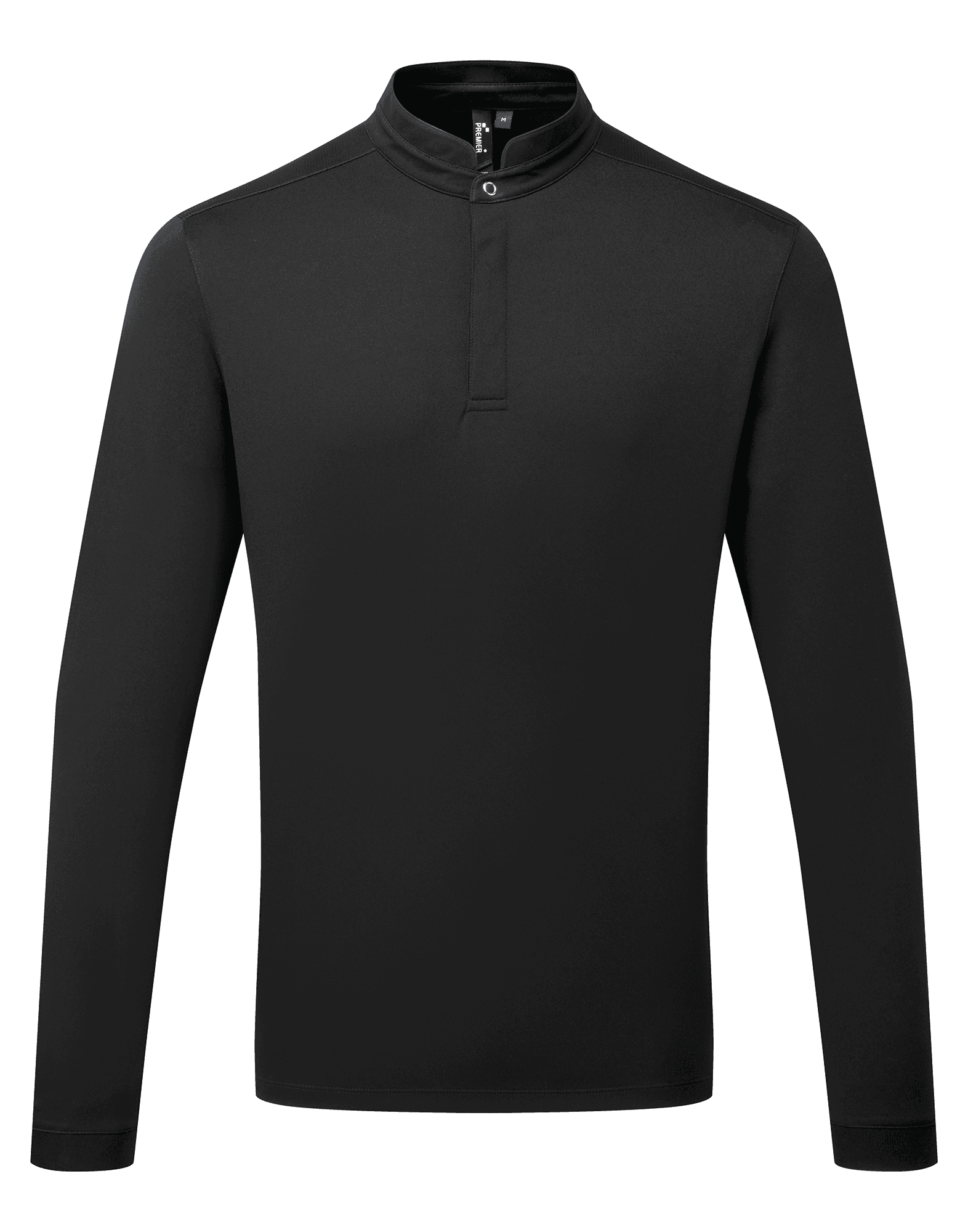 Polo de cuisinier Coolchecker Essential à manches longues — coloris Black (Noir)