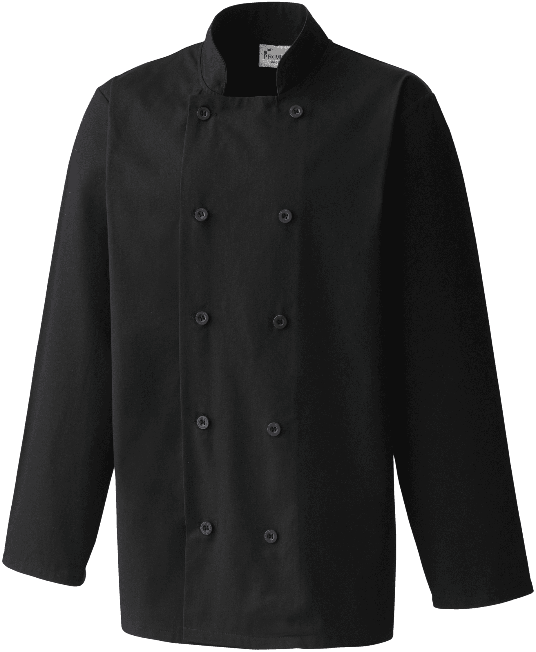 Veste de cuisine manches longues — coloris Black (Noir)