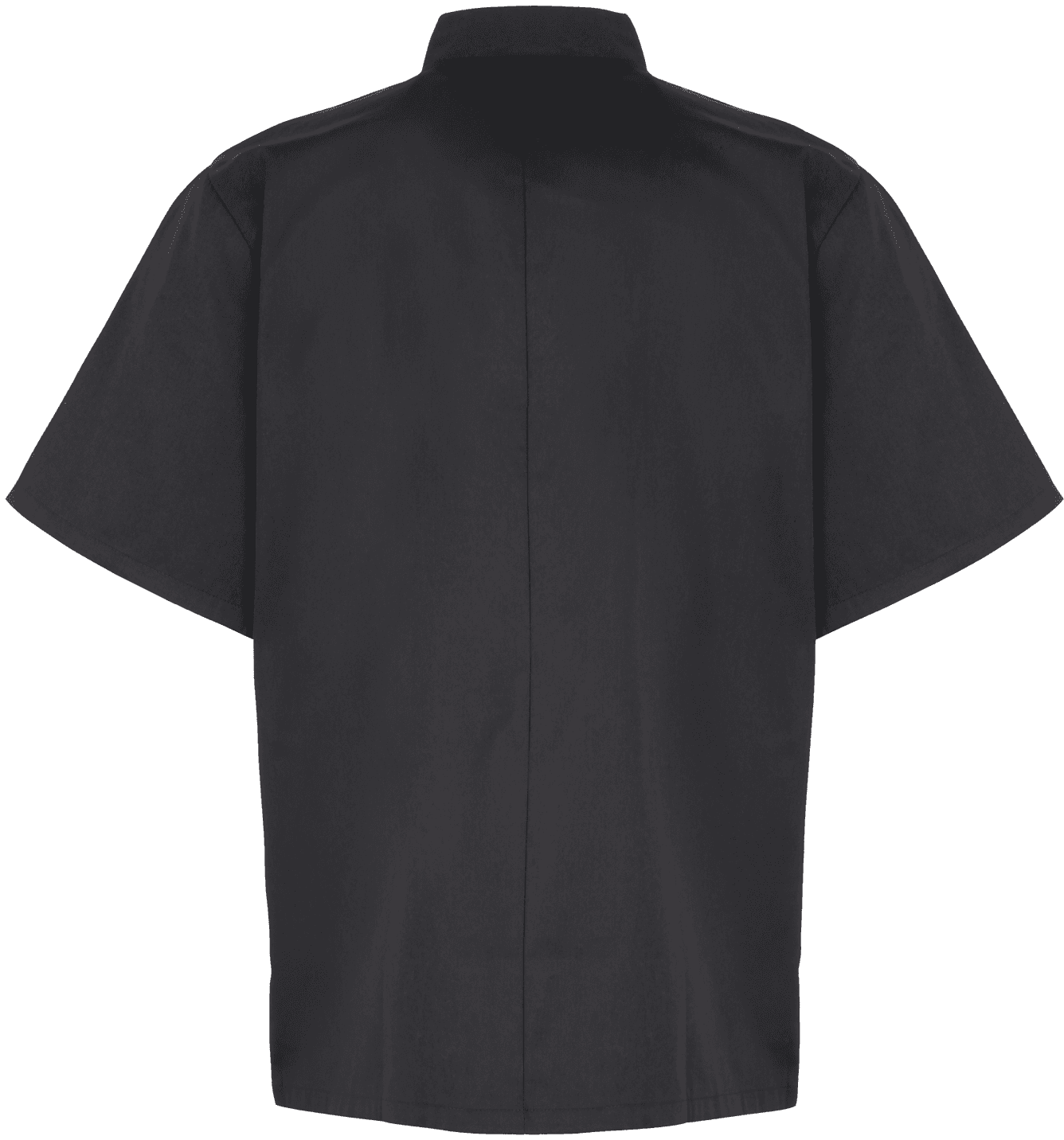 Veste de cuisine manches courtes à boutons pression — coloris Black (Noir)