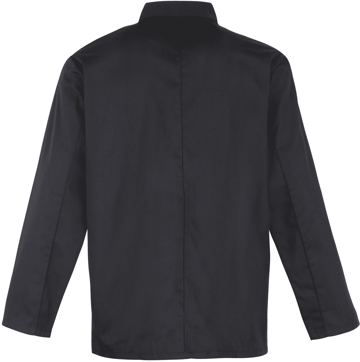 Veste de cuisine manches longues à boutons pression — coloris Black (Noir)