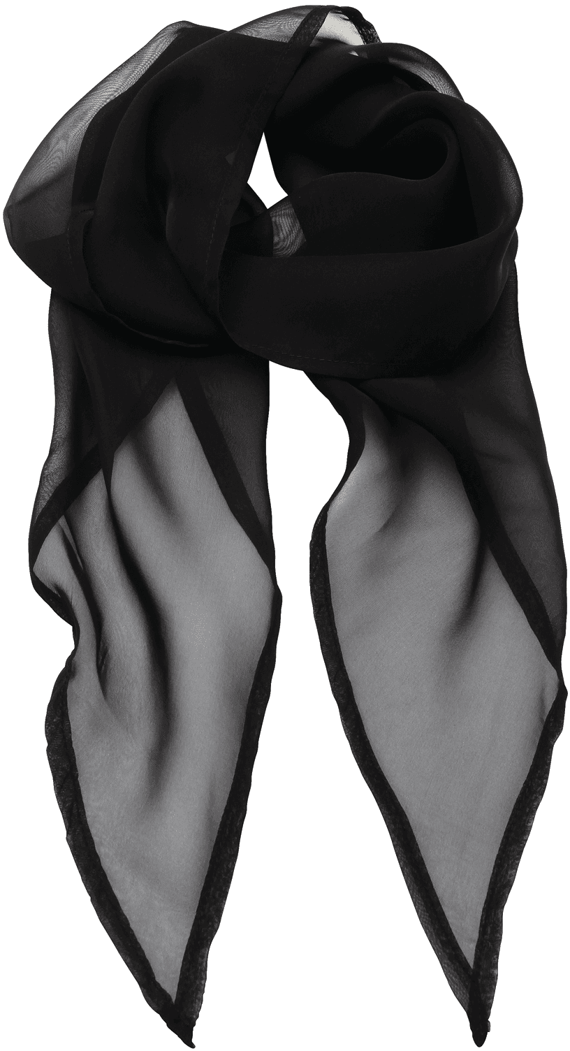 Foulard mousseline — coloris Black (Noir)