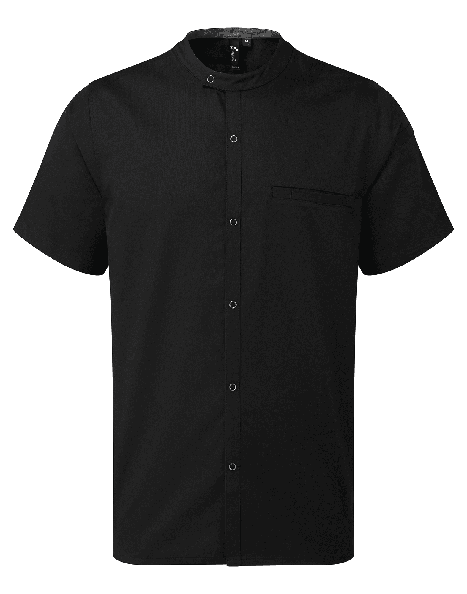 Veste chef cuisinier manches courtes — coloris Black (Noir)
