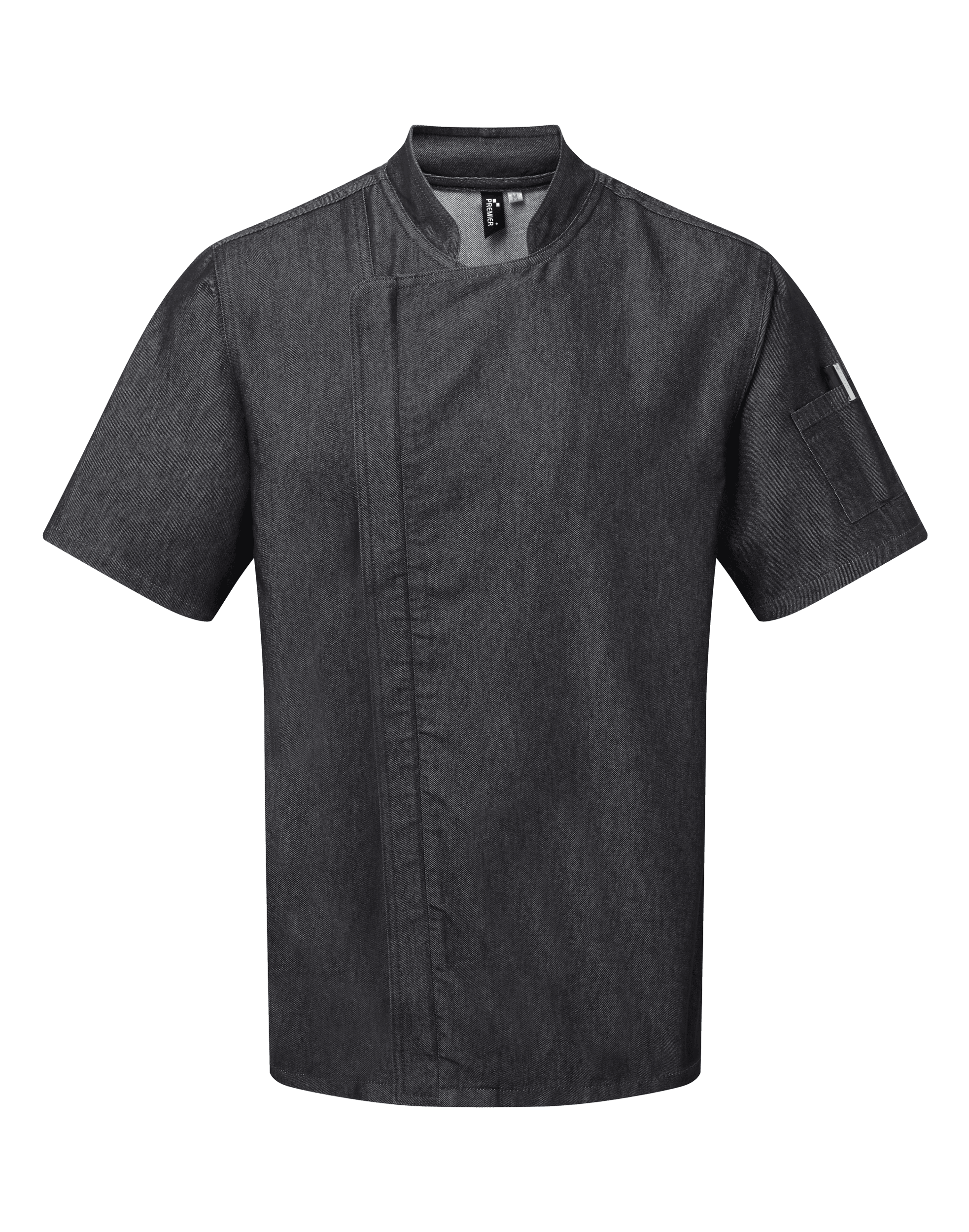Veste chef cuisinier "Zip close" — coloris Black Denim (Noir)