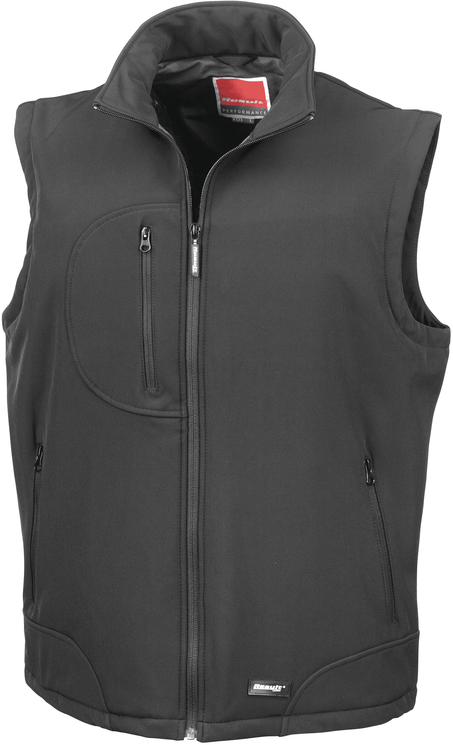 Bodywarmer softshell — coloris Black (Noir)