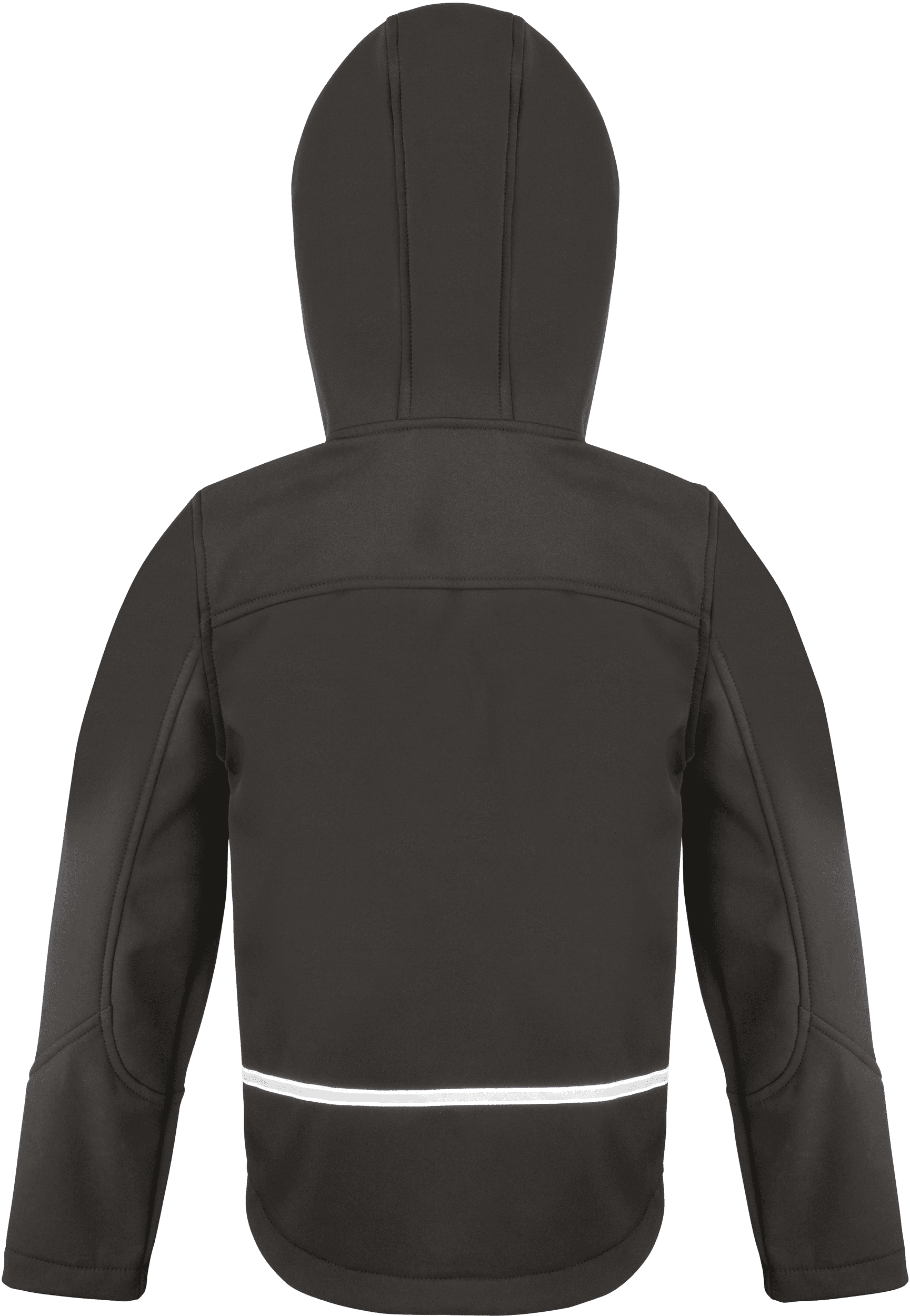 Veste Softshell Capuche Enfant — coloris Black / Grey (Noir)