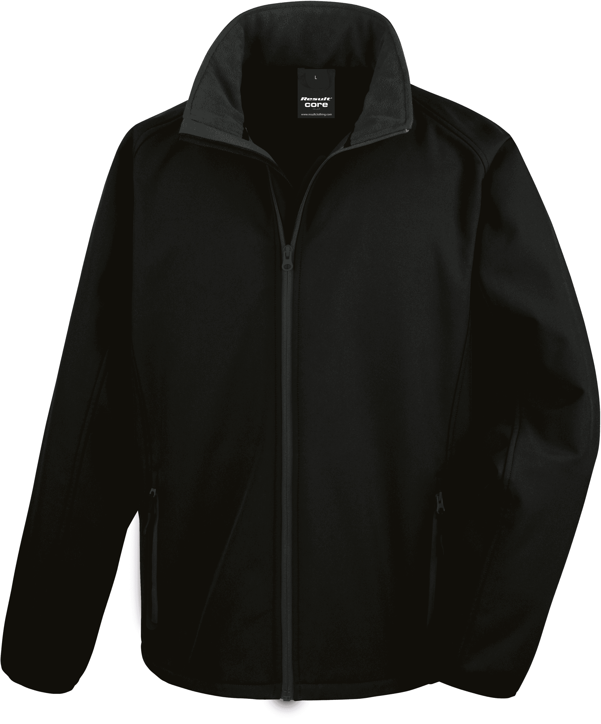 Veste Softshell Homme Printable — coloris Black / Black (Noir)