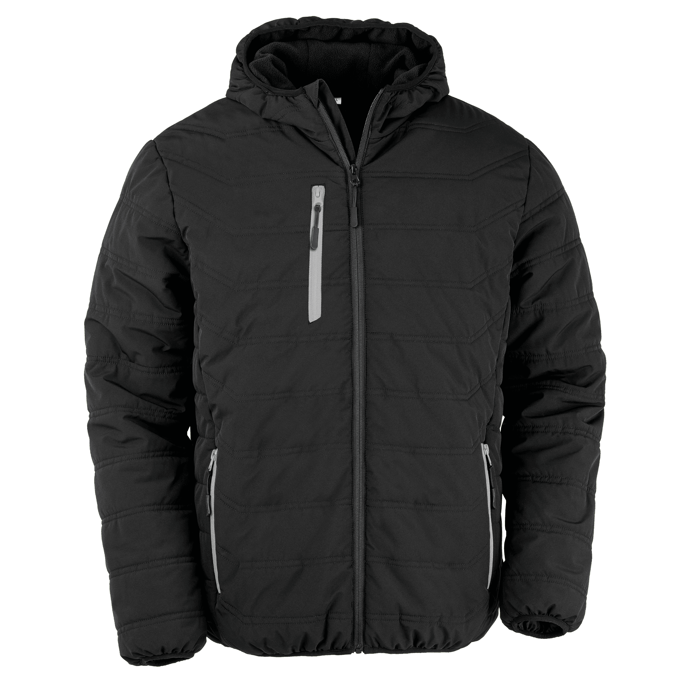 Veste matelassée black compass recyclée — coloris Black / Grey (Noir)