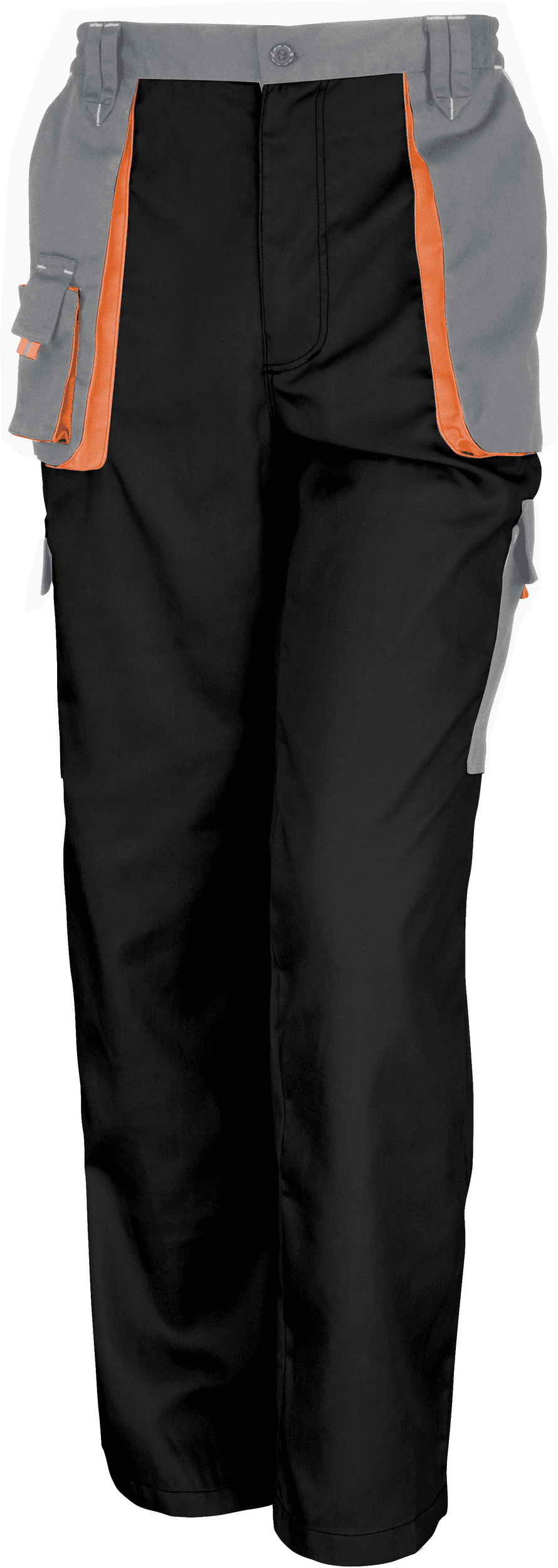 Pantalon Lite — coloris Black / Grey / Orange (Noir)