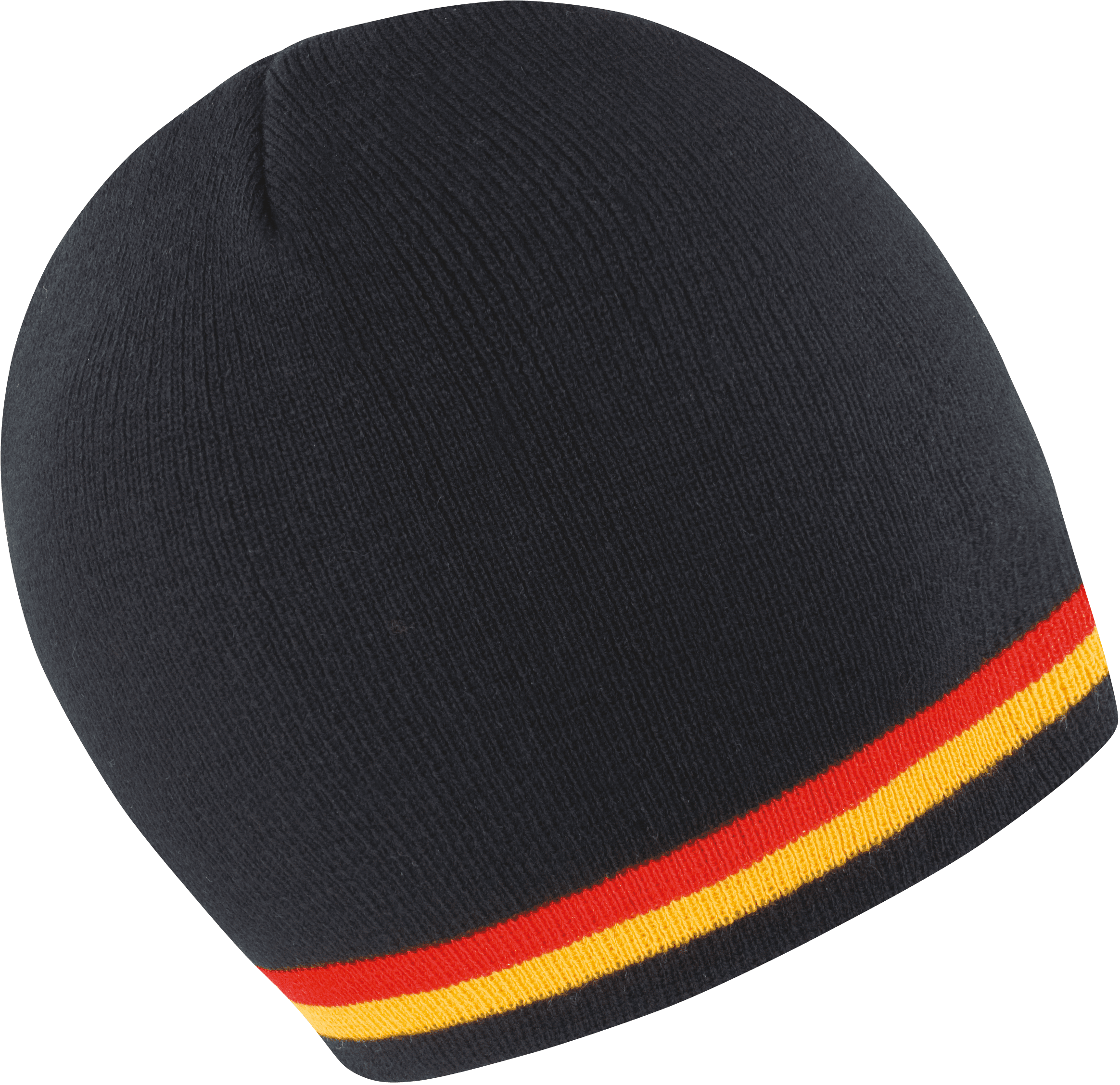 Bonnet "Supporter" — coloris Black / Red / Gold (Noir)