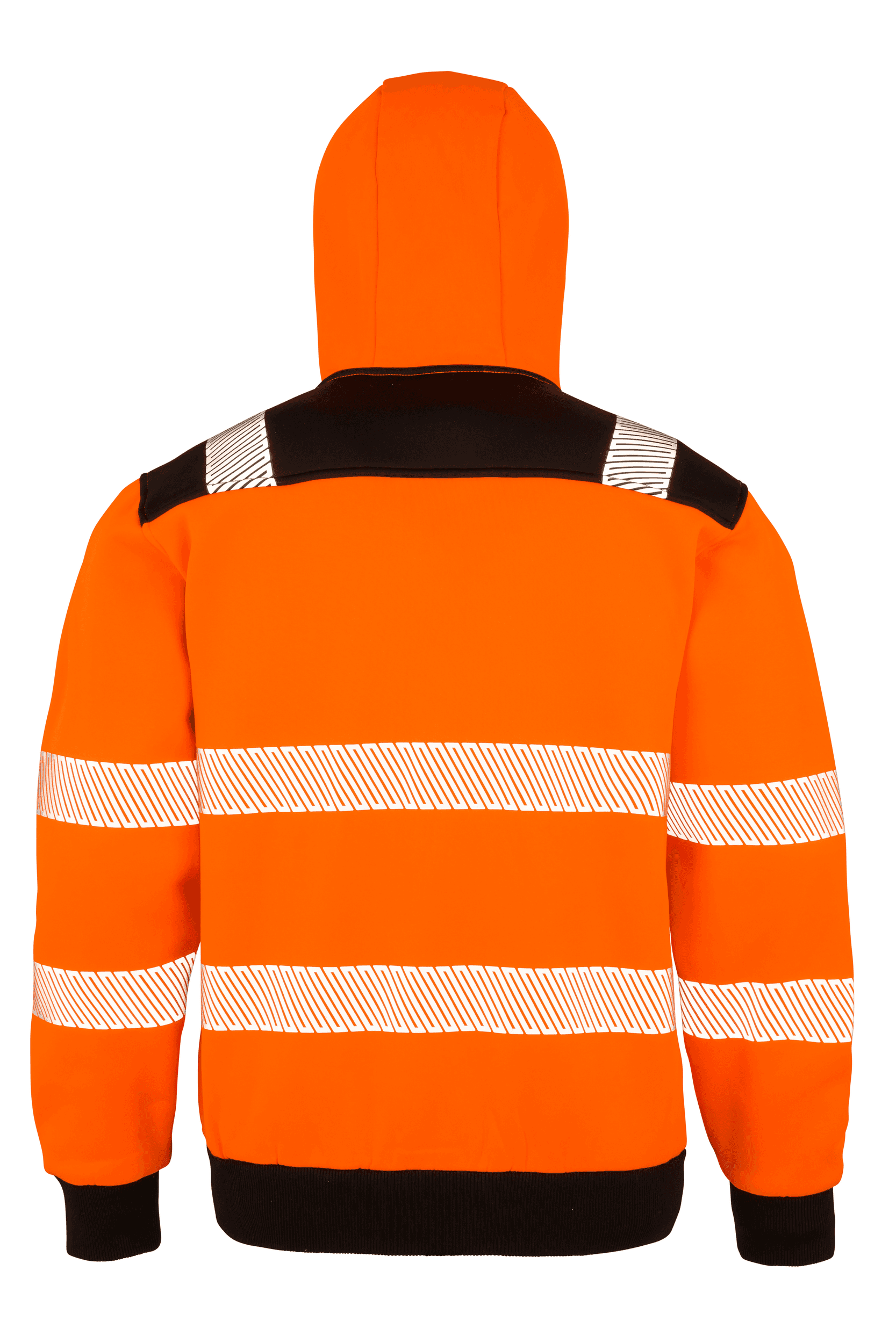 Sweat-shirt à capuche de sécurité recyclé — coloris Fluorescent Orange (Orange)