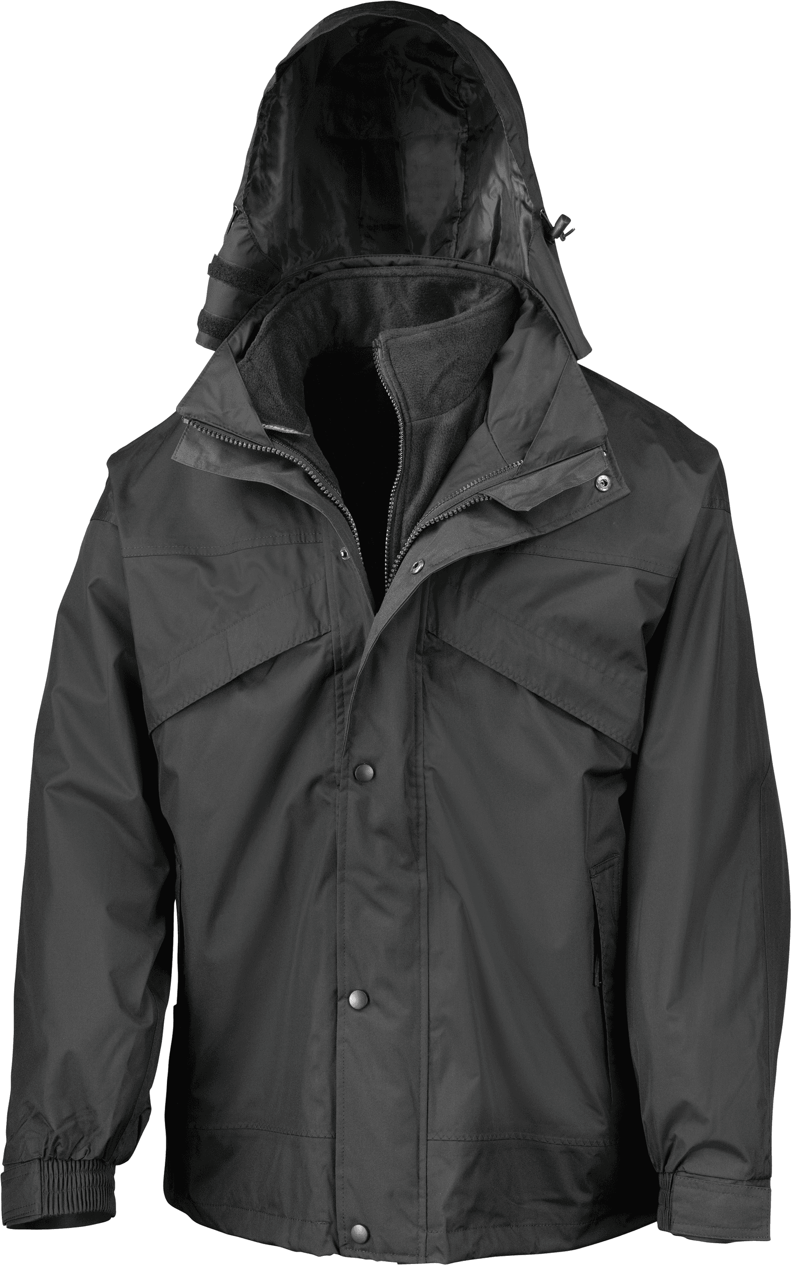 Veste 3 en 1 zip & clic — coloris Black (Noir)