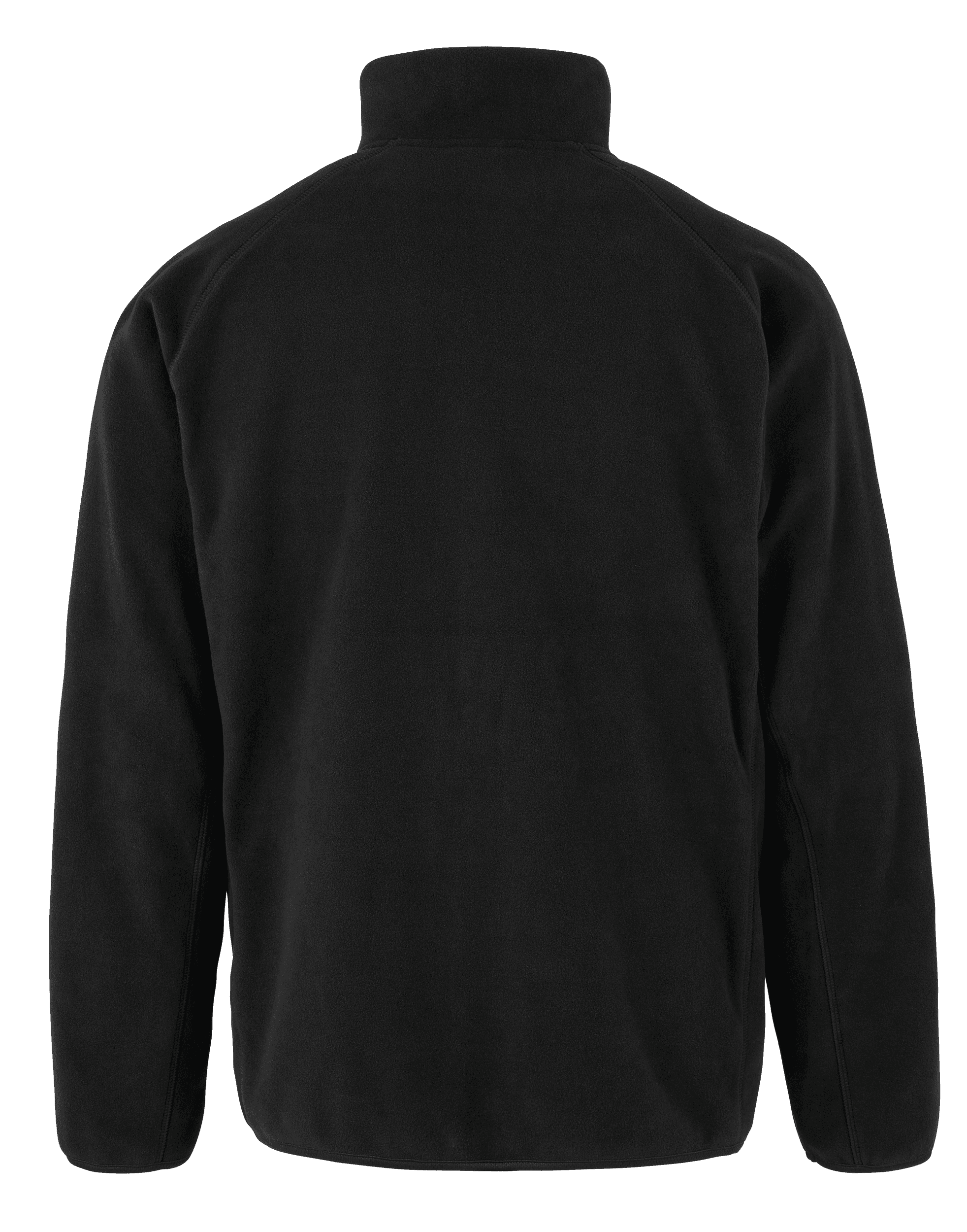 Micropolaire recyclée col zippé — coloris Black (Noir)