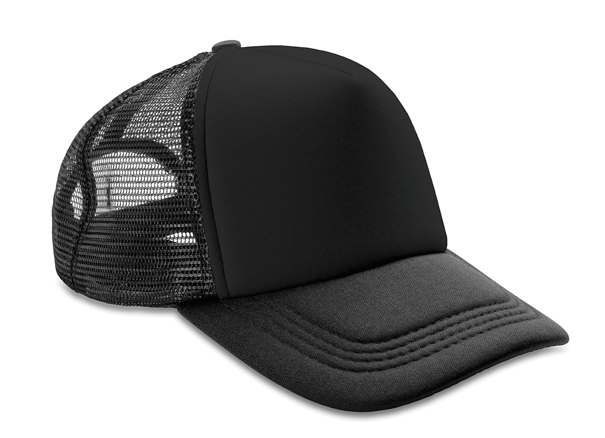 Casquette trucker DETROIT — coloris BLACK / BLACK (Noir)