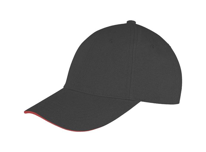 Casquette sandwich Memphis — coloris Black / Red (Noir)