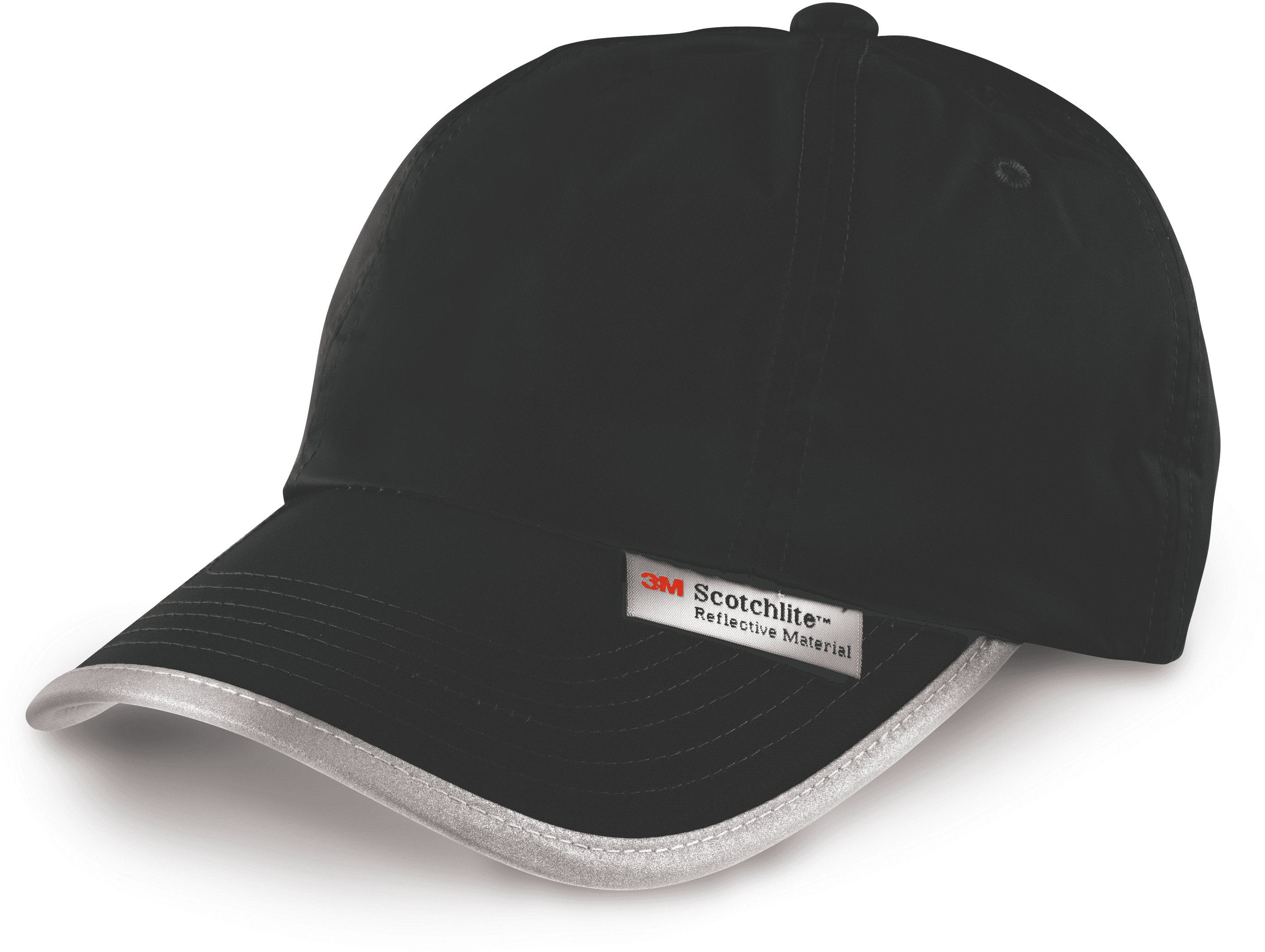 Casquette avec bordures réfléchissantes — coloris Black (Noir)