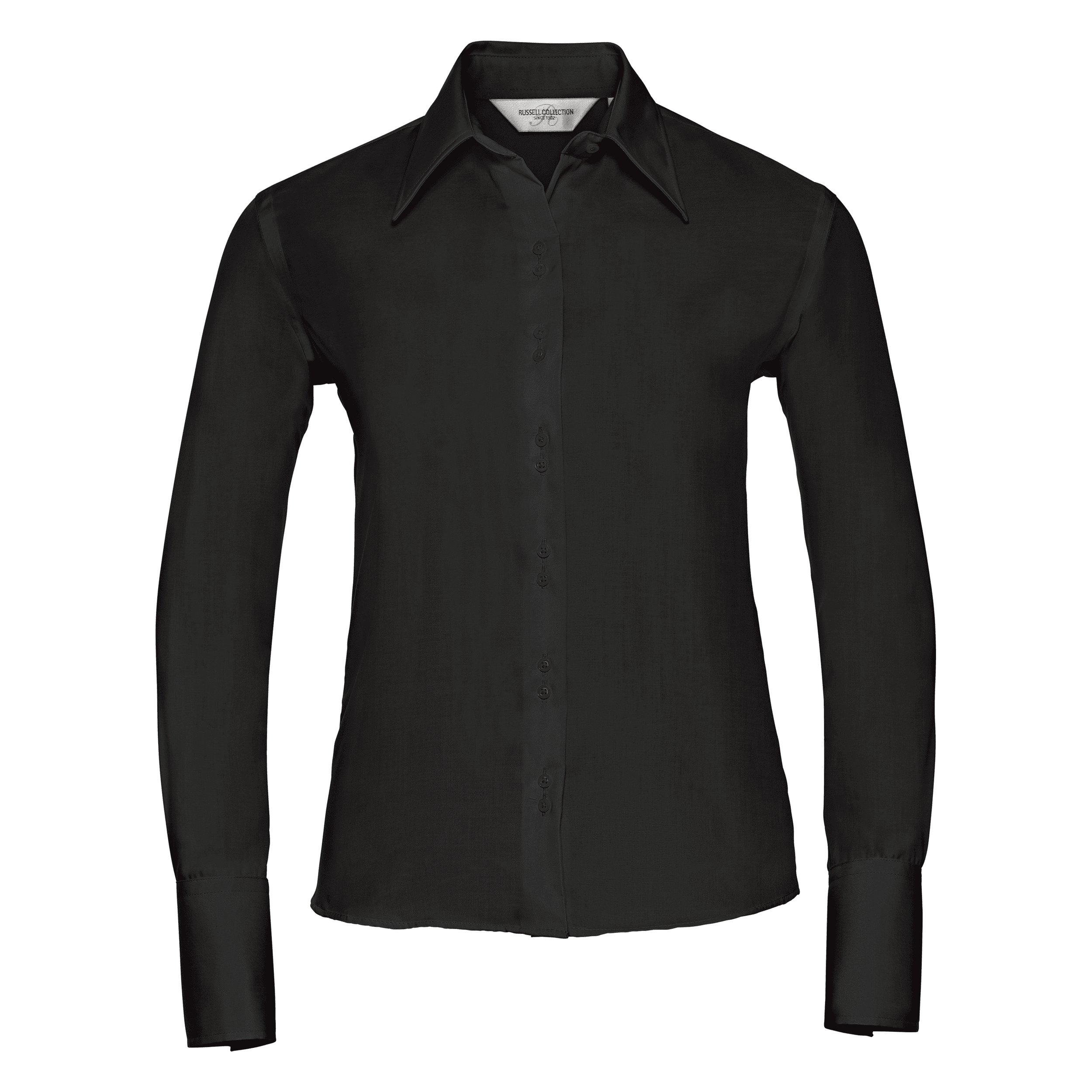Chemise femme manches longues Non Iron — coloris Black (Noir)