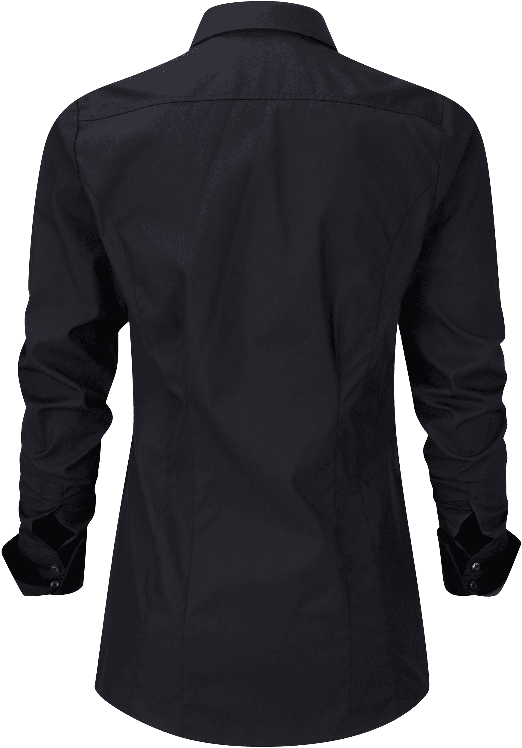 Chemise femme manches longues Ultimate stretch — coloris Black (Noir)