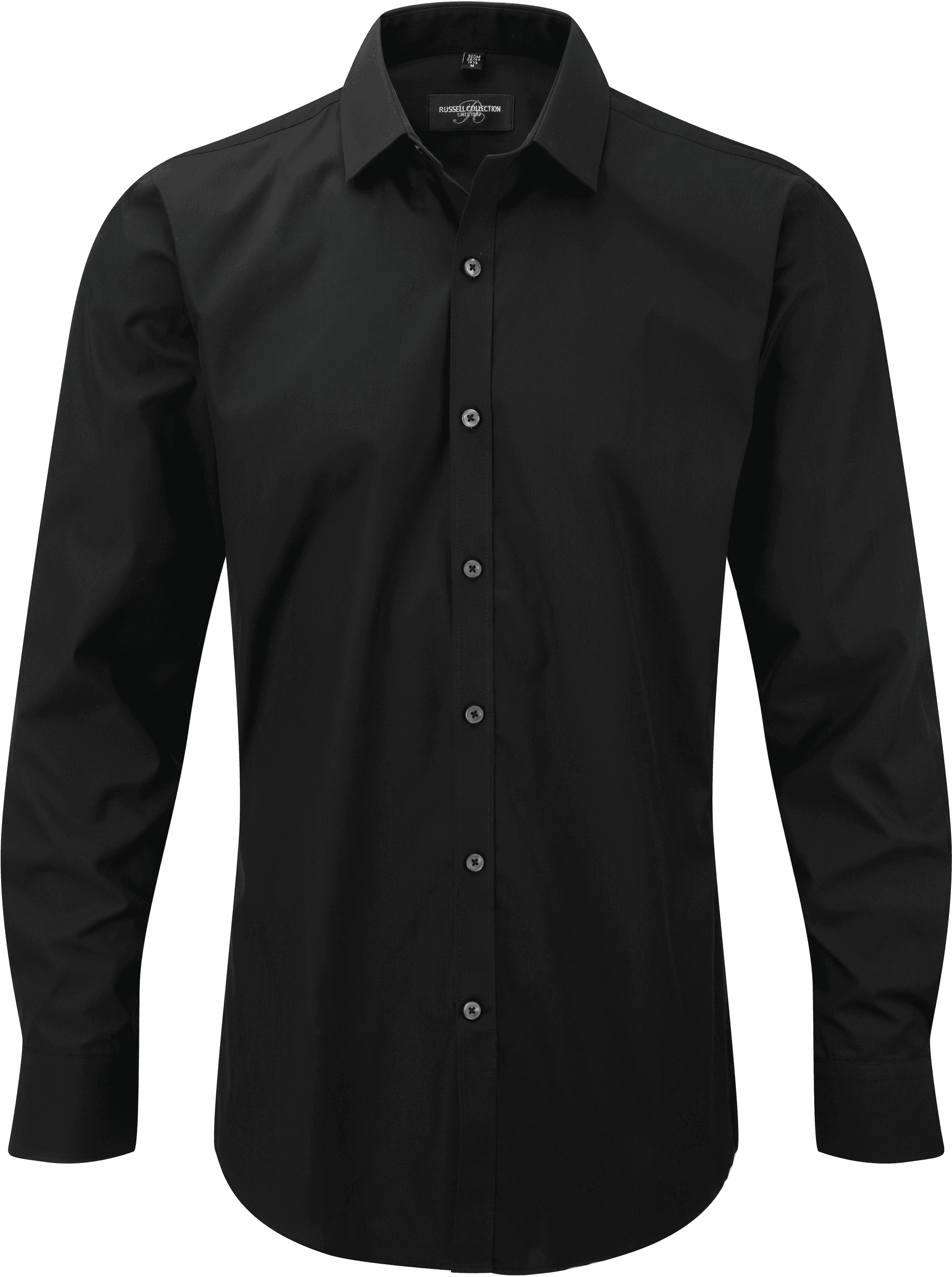 Chemise homme manches longues Ultimate stretch — coloris Black (Noir)