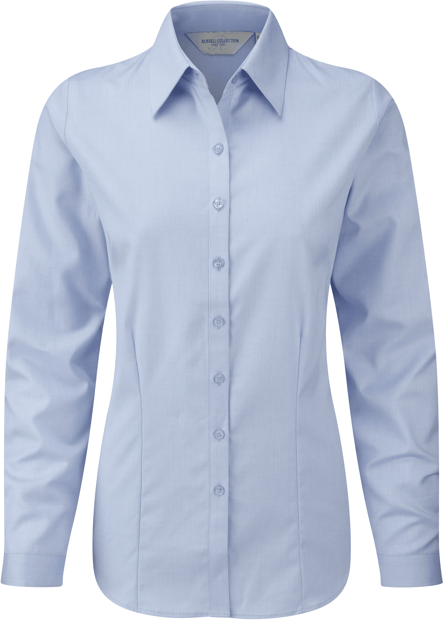 Chemise femme manche longues à chevrons — coloris Light Blue (Bleu)