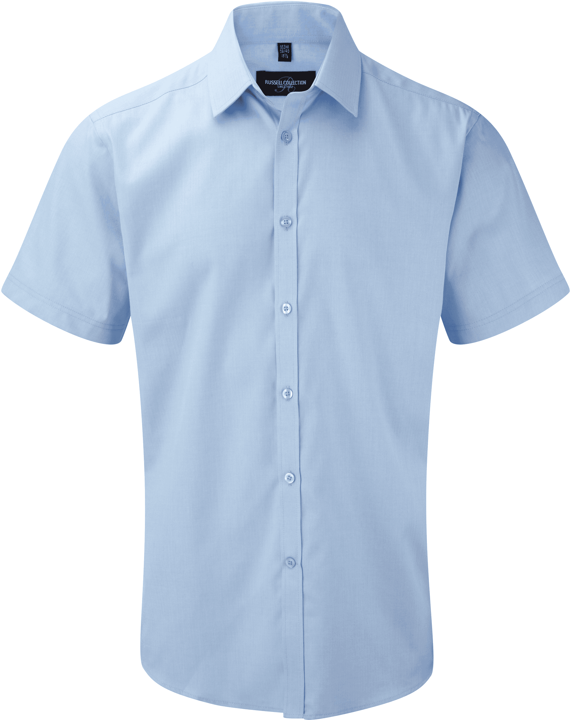 Chemise homme manche courtes à chevrons — coloris Light Blue (Bleu)