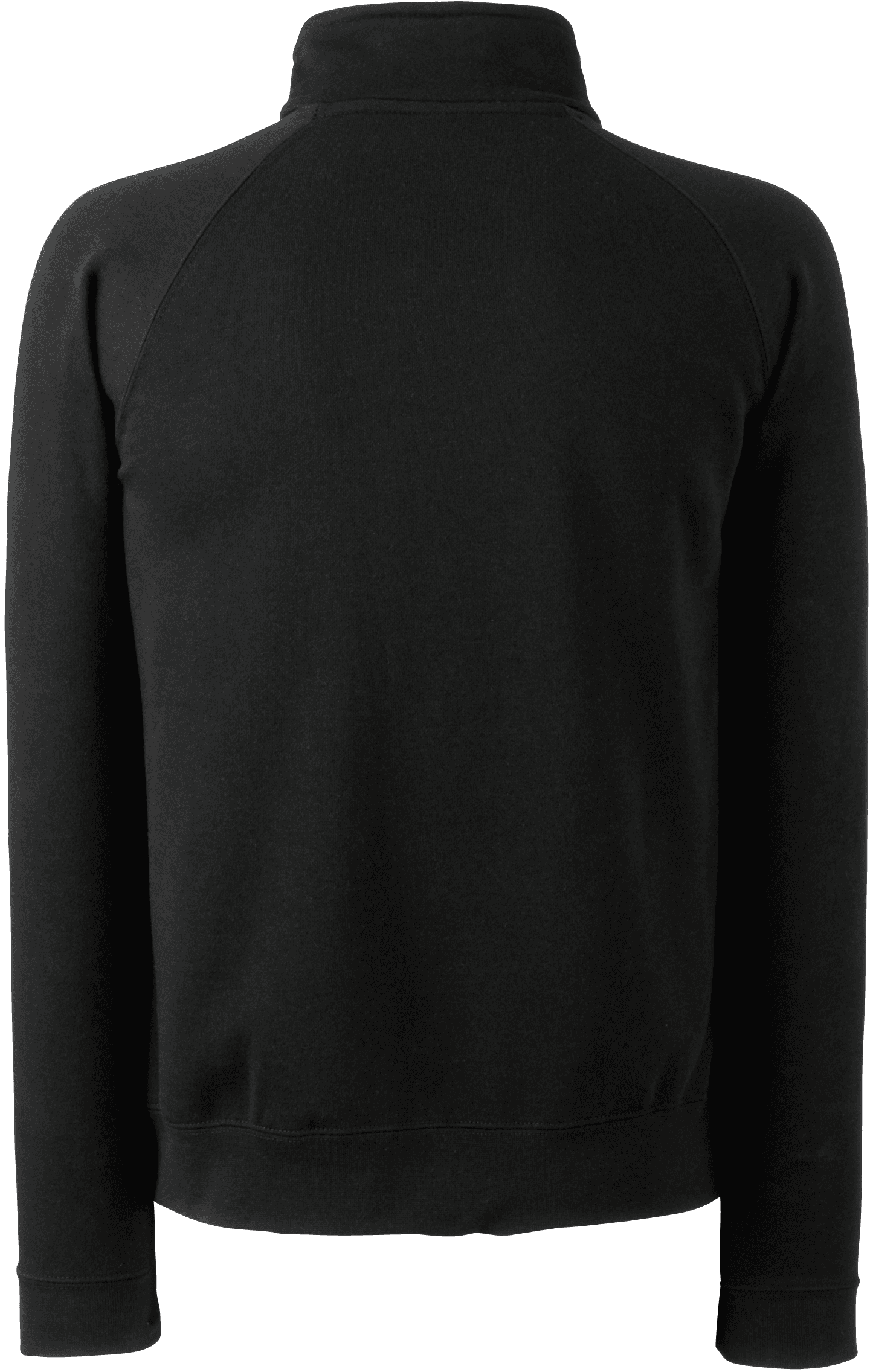 Sweat-shirt col zippé Premium (62-032-0) — coloris Black (Noir)