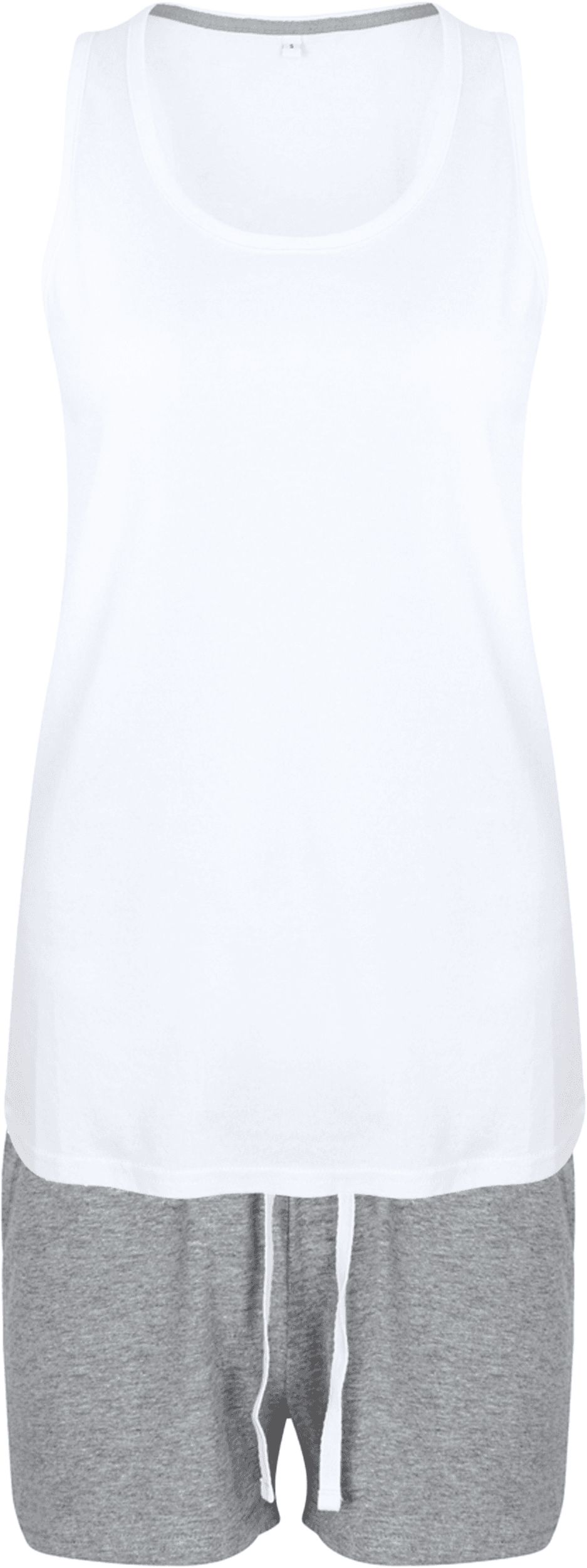 Kit Pyjama - version courte — coloris White / Heather Grey (Gris)