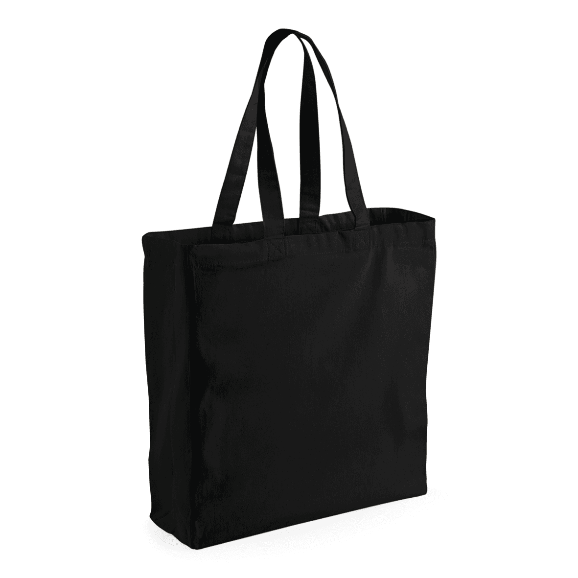 Sac toile coton shopping — coloris Black (Noir)
