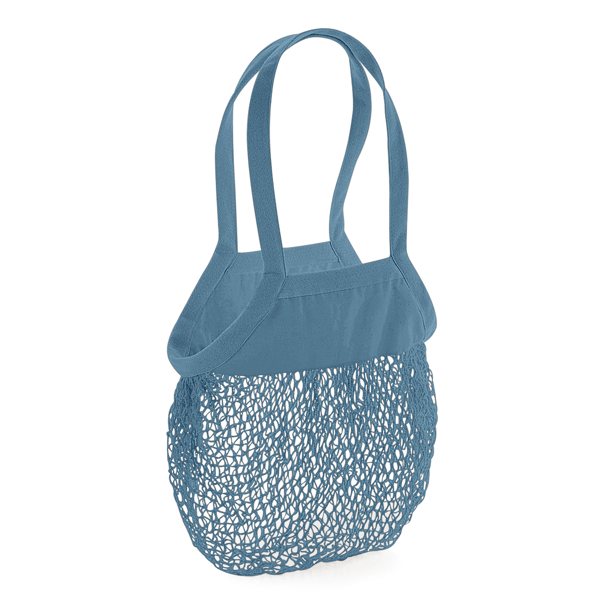 Filet à provisions en coton bio — coloris Airforce Blue (Bleu)