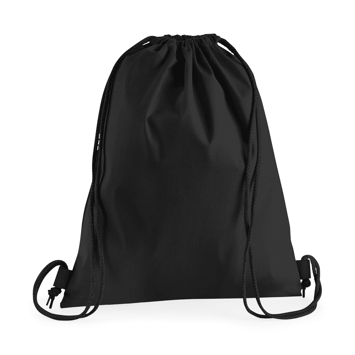 Sac de gym en coton premium — coloris Black (Noir)