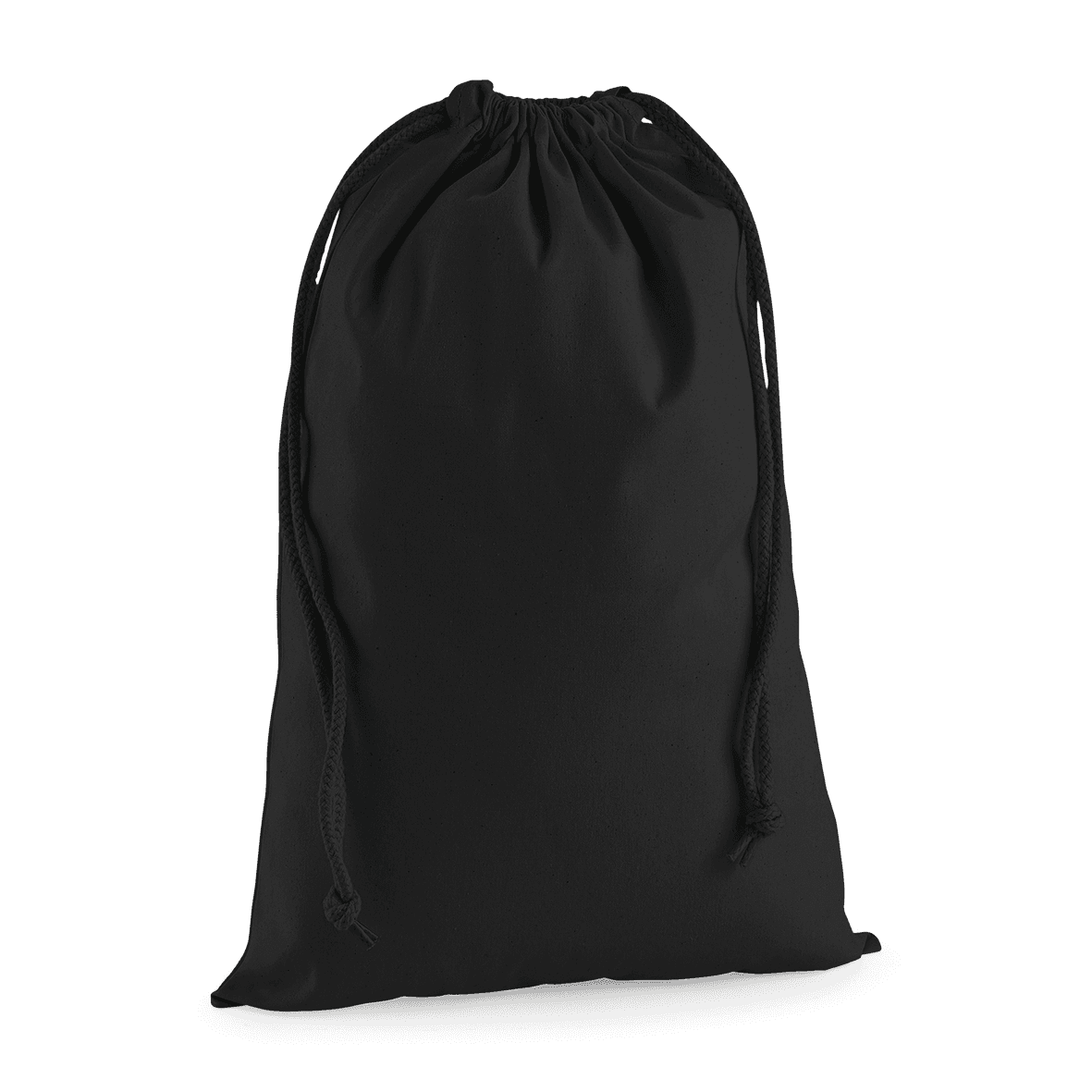 Sac cordelette en coton premium — coloris Black (Noir)