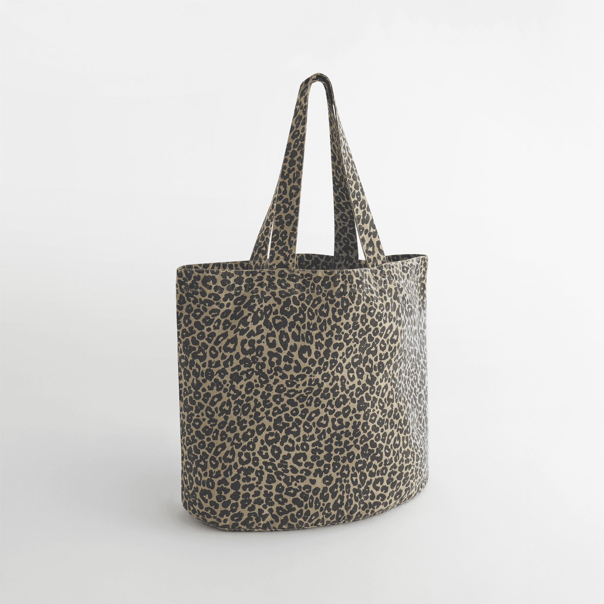 Sac cabas en toile imprimé léopard — coloris Vintage leopard print (Motifs)