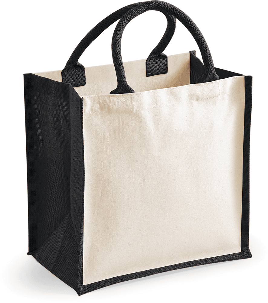 Sac cabas en jute — coloris Black (Noir)