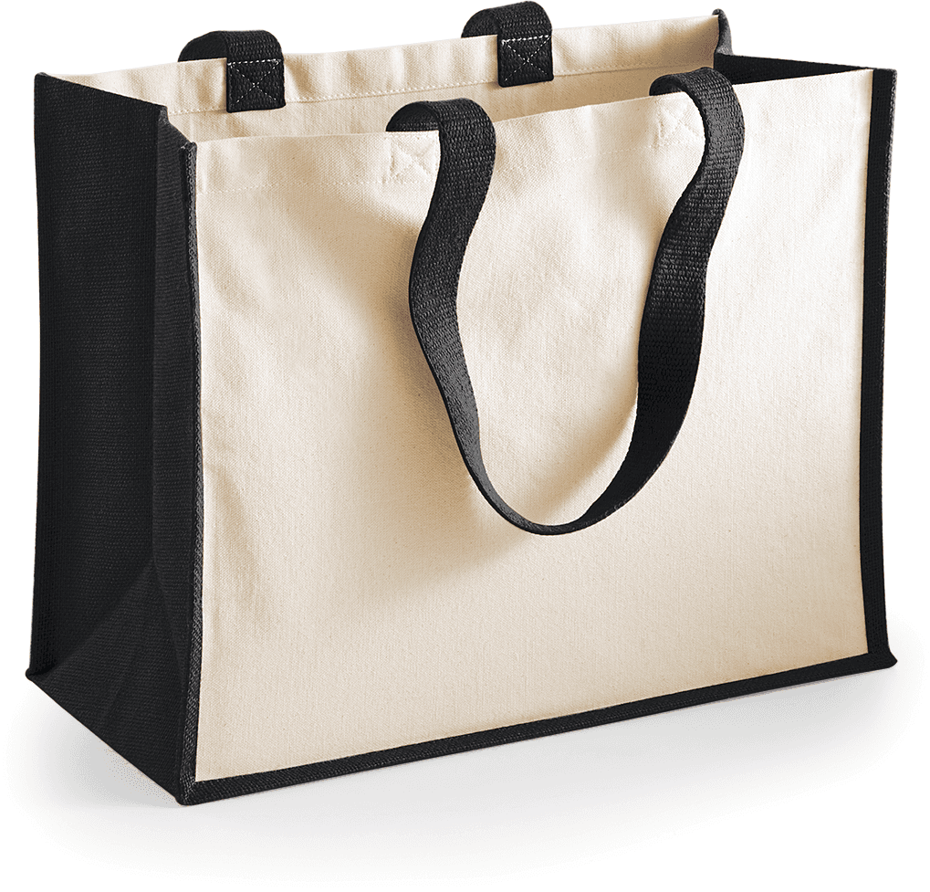 Sac cabas classique en jute — coloris Black (Noir)