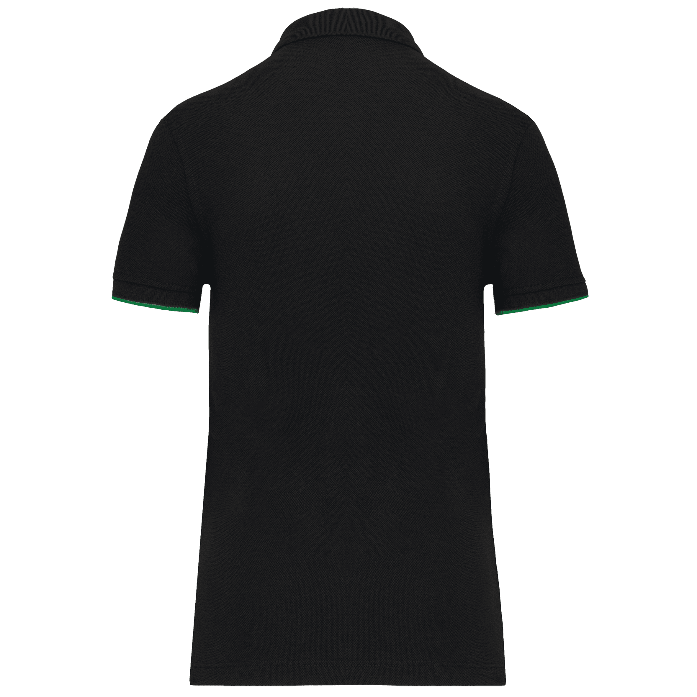 Polo Day To Day contrasté manches courtes femme — coloris Black / Kelly Green (Noir)