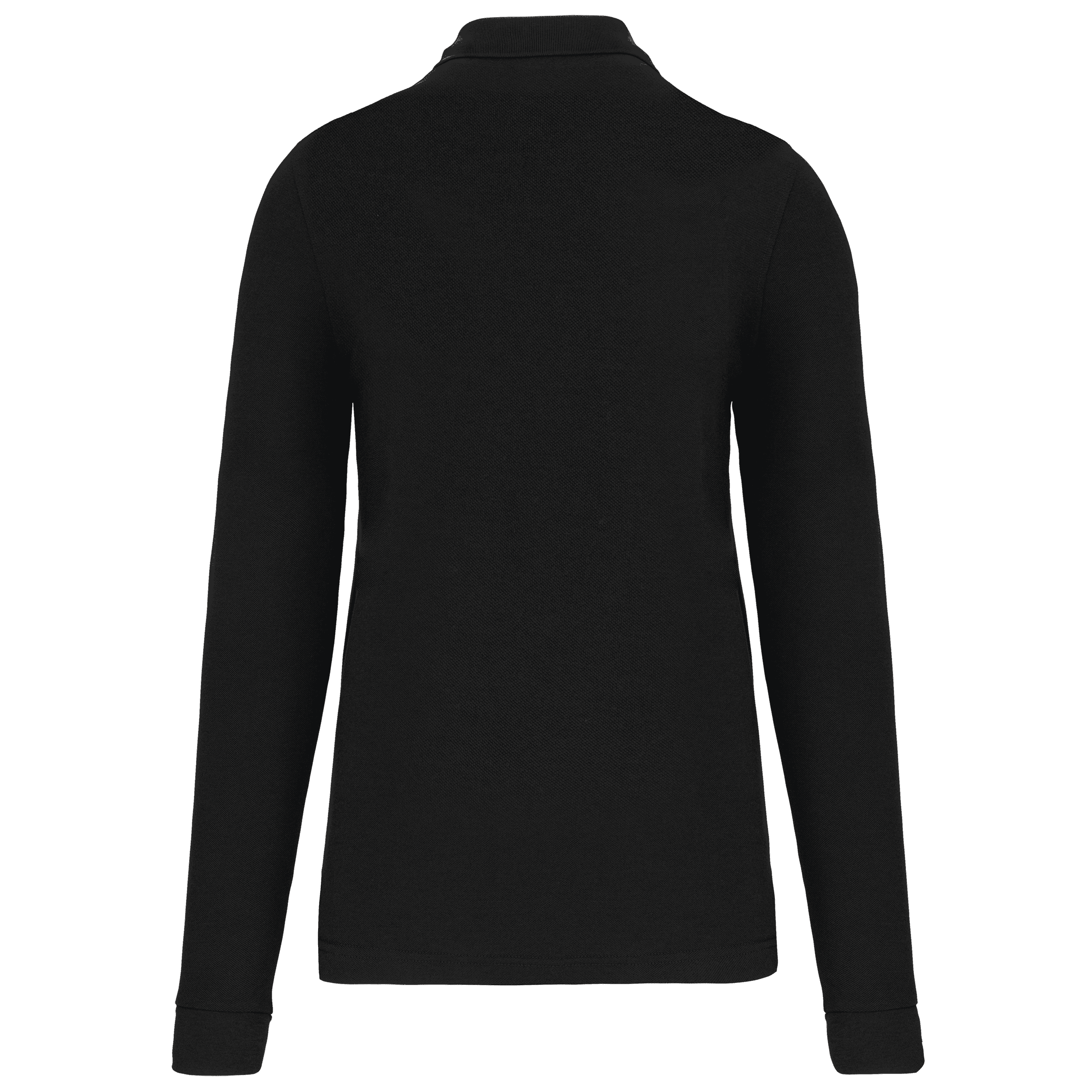 Polo manches longues homme — coloris Black (Noir)