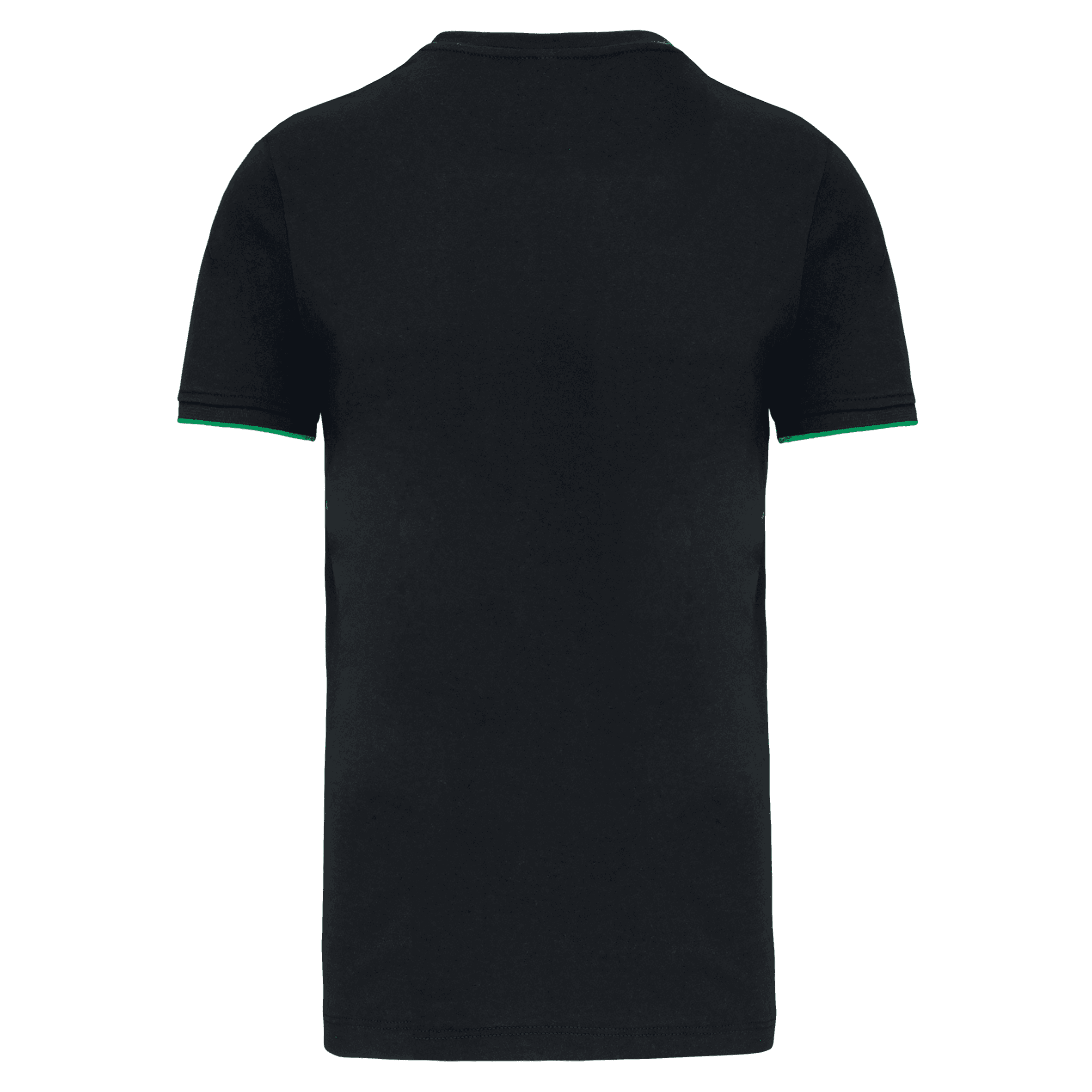 T-shirt Day To Day manches courtes homme — coloris Black / Kelly Green (Noir)