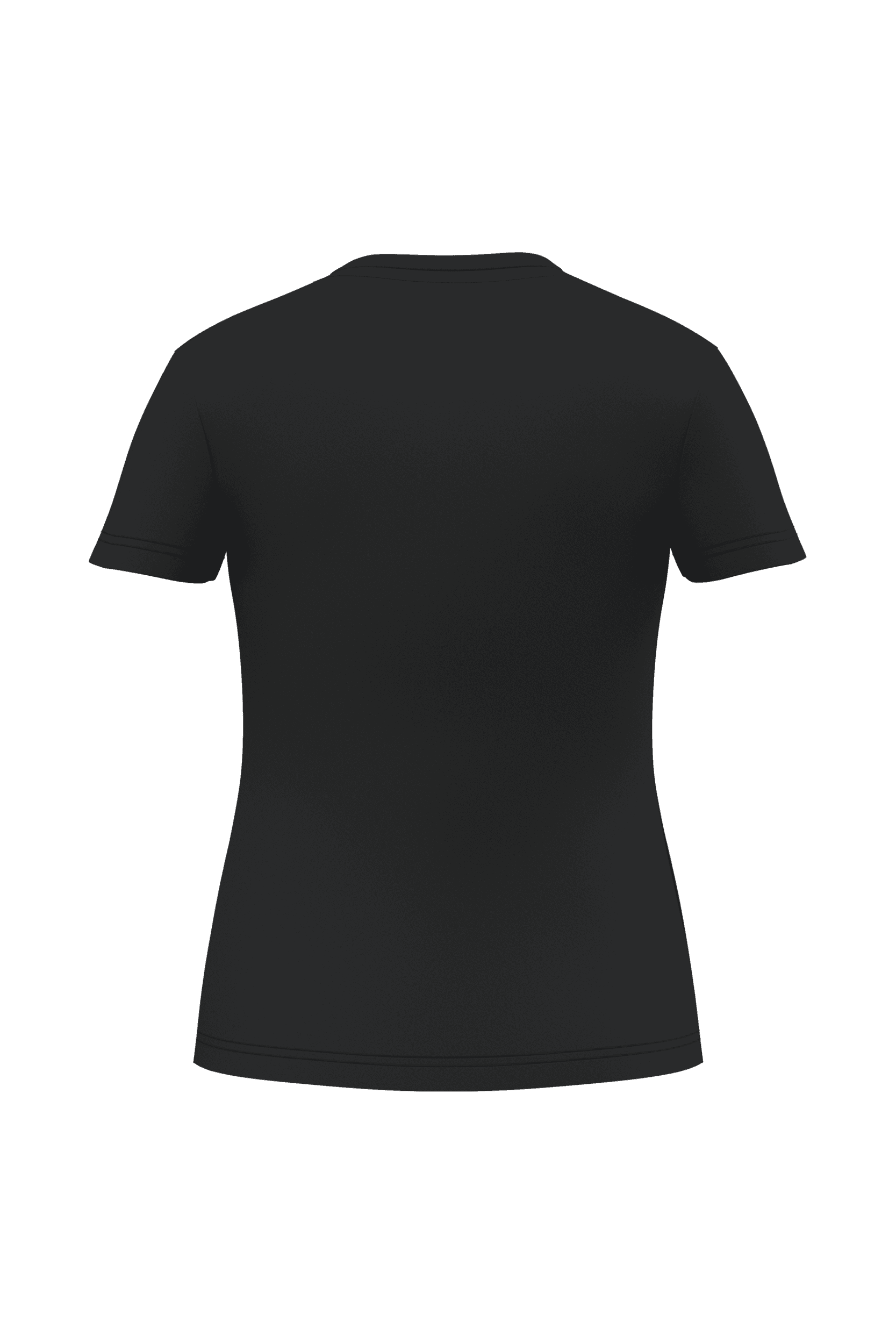 T-shirt écoresponsable col V antibactérien femme — coloris Black (Noir)