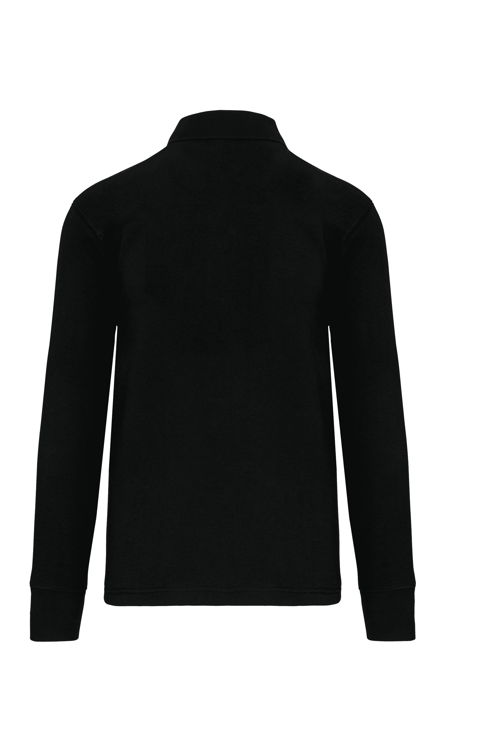 Sweat-shirt col polo homme — coloris Black (Noir)