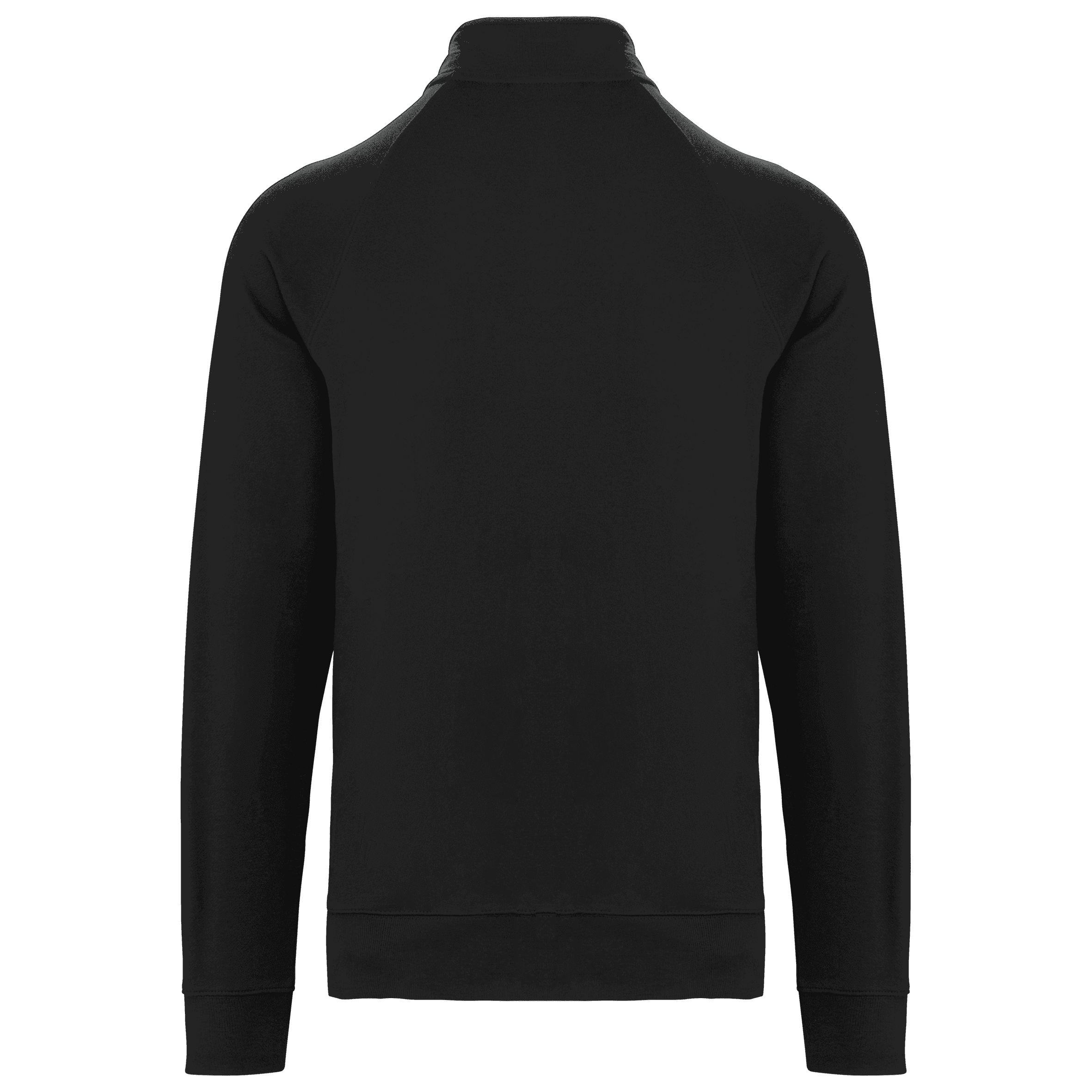 Veste molleton coton manches raglan unisexe — coloris Black (Noir)